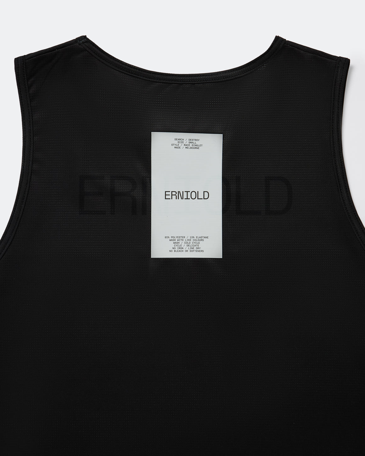 Erniold - Womens Race Singlet - Washed Black - Up There Athletics