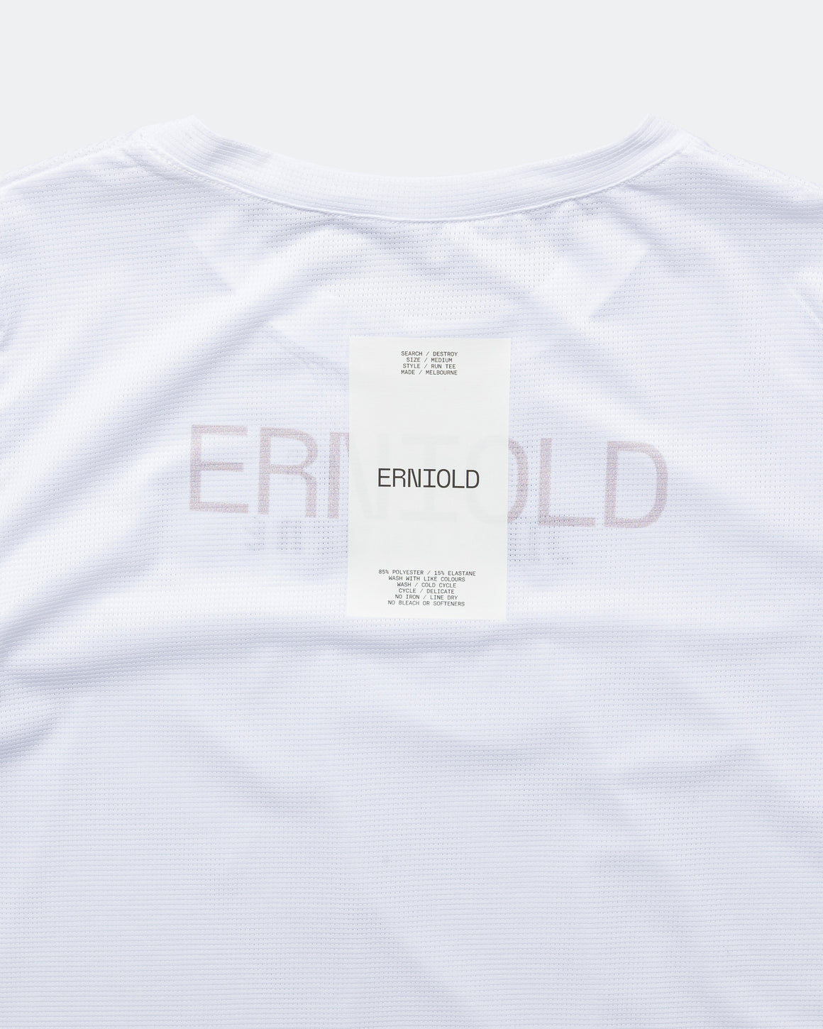 Erniold - Womens Run Tee 'Made in Melbourne' - White - Up There Athletics
