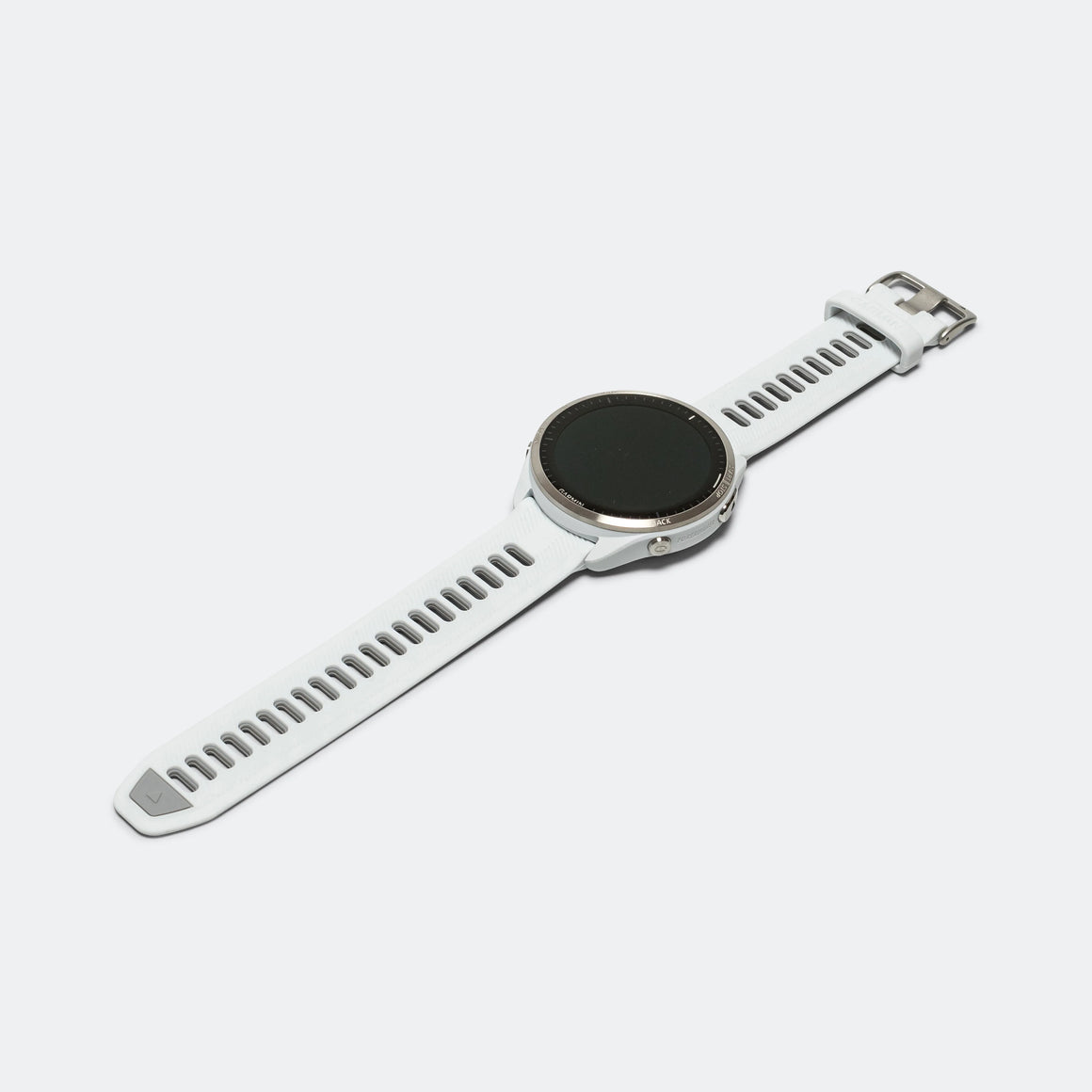 Garmin - Forerunner 965 - Titanium Bezel w/Whitestone Case & Whitestone/Powder Grey Silicone Band - Up There Athletics