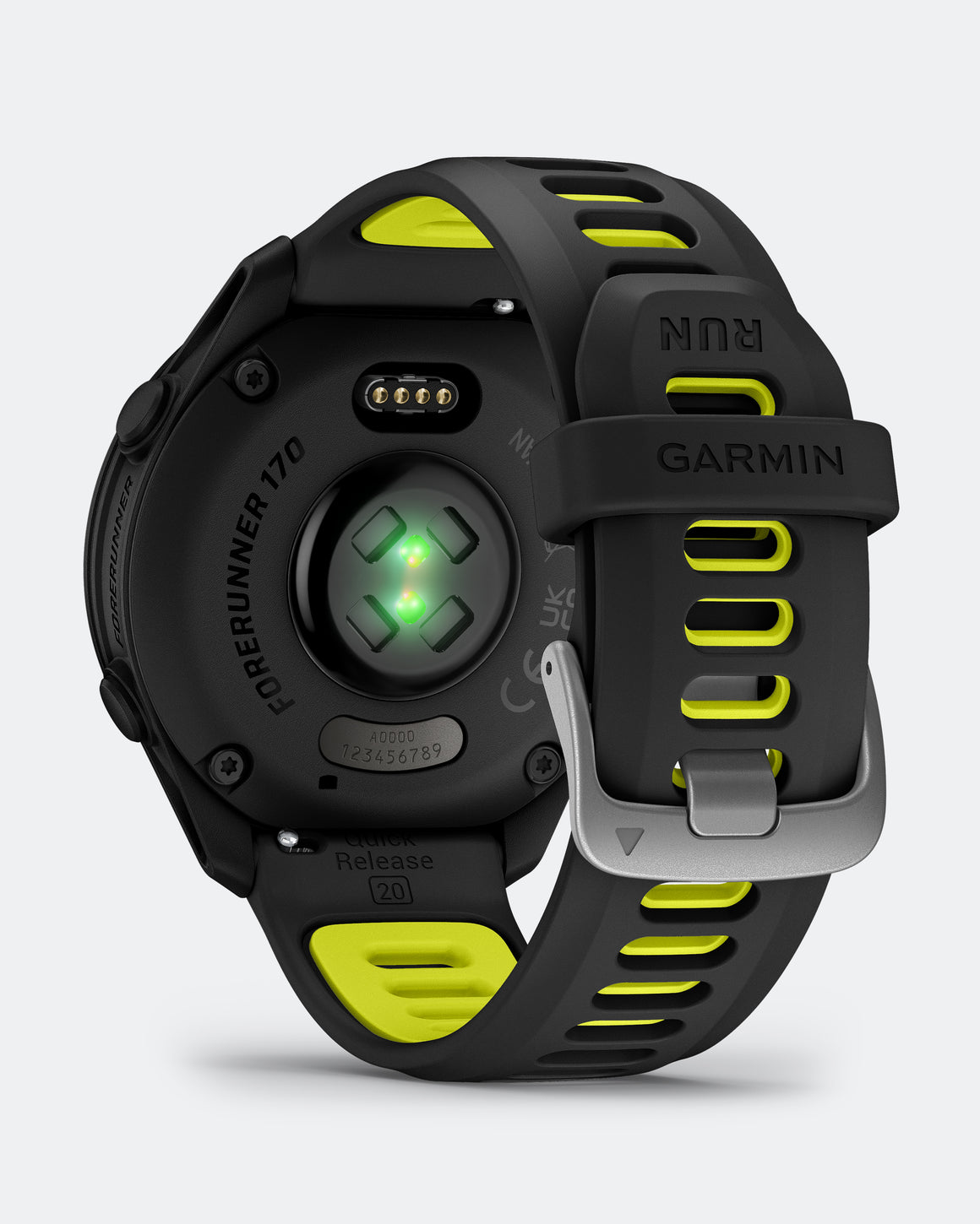 Garmin - Forerunner 170 Music - Black/Amp Yellow - Up There Athletics