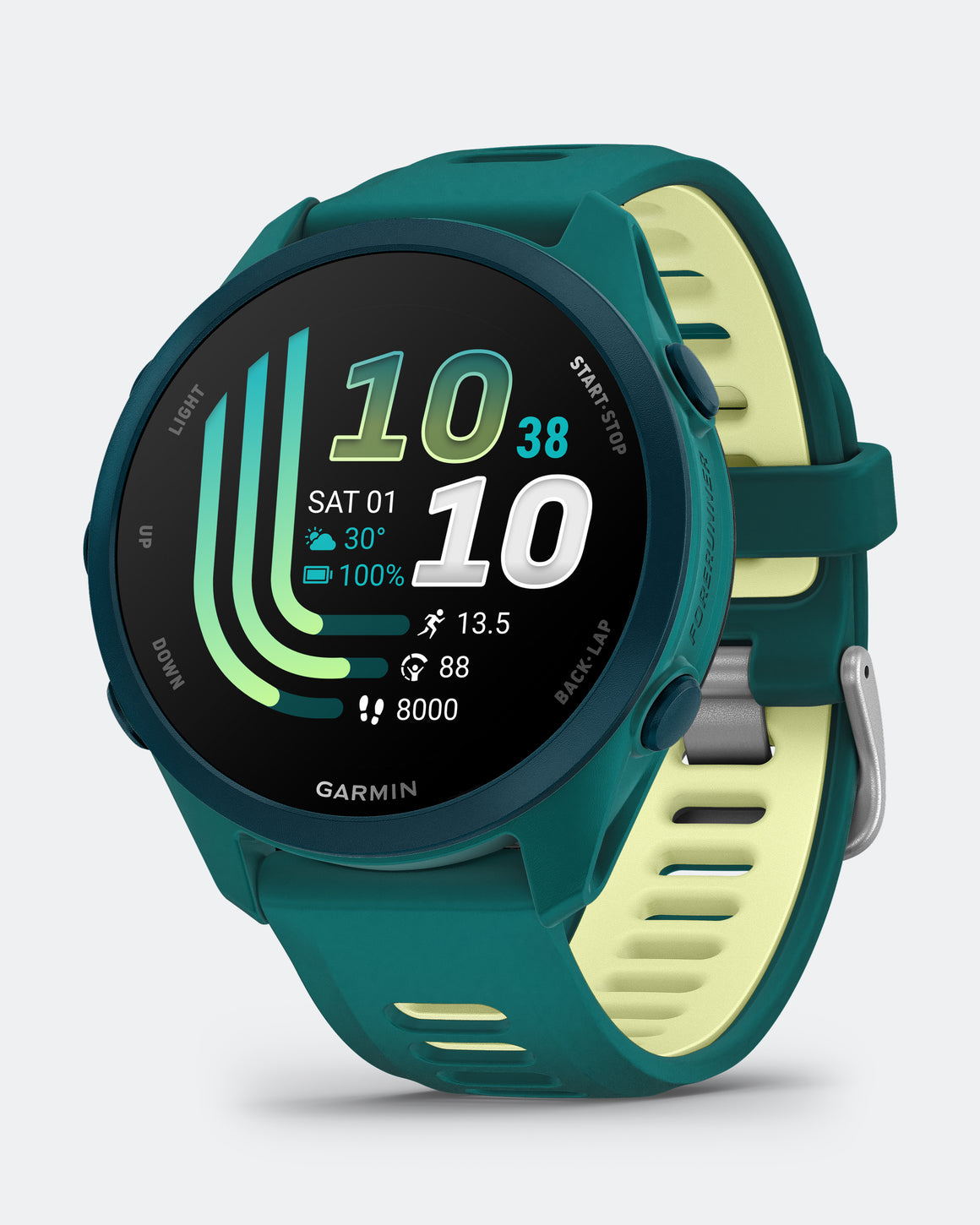 Garmin - Forerunner 170 Music - Teal Green/Citron - Up There Athletics