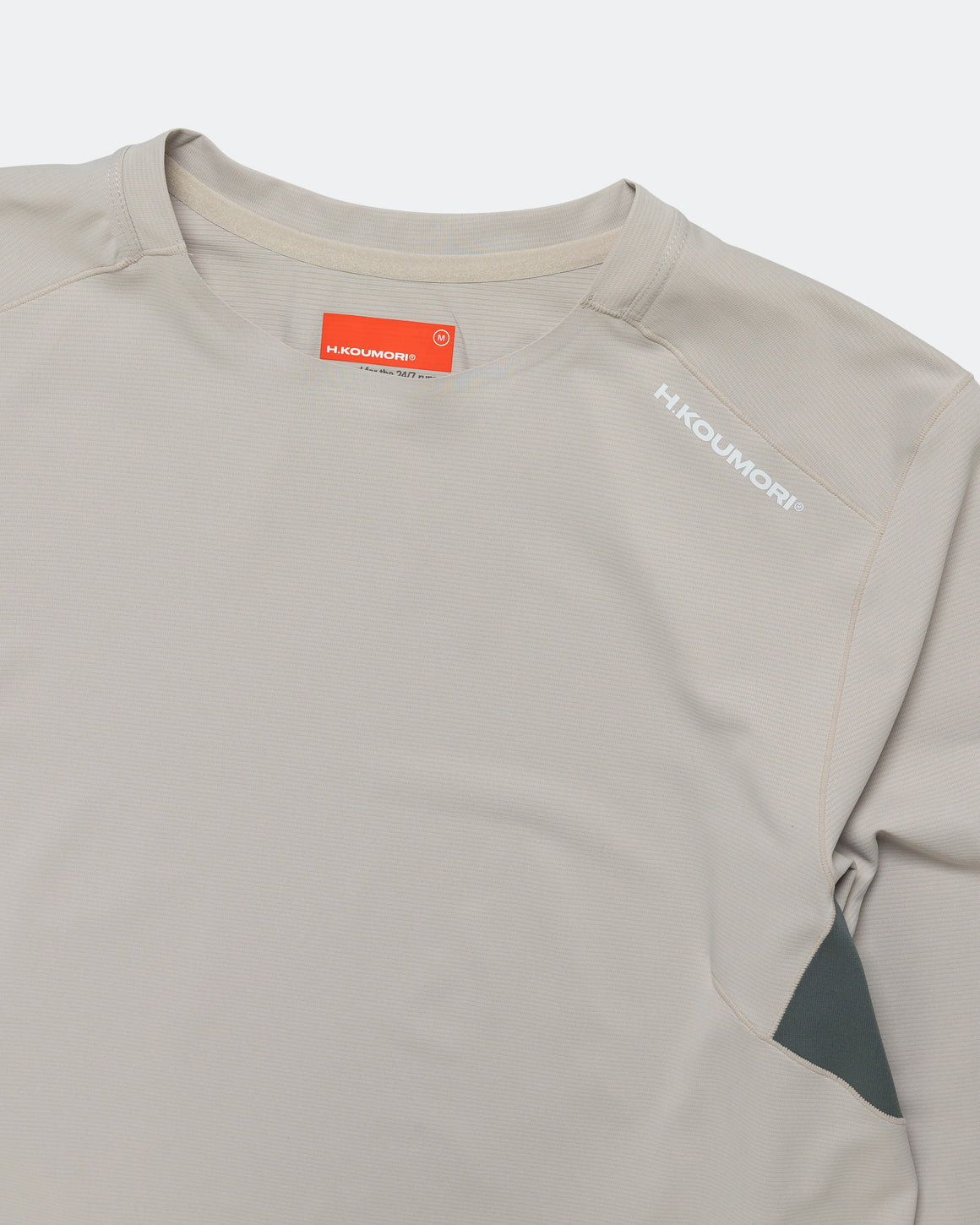 Hermanos Koumori - Mens LS Light Training T-Shirt - Silver Cloud/ Balsam Green - Up There Athletics