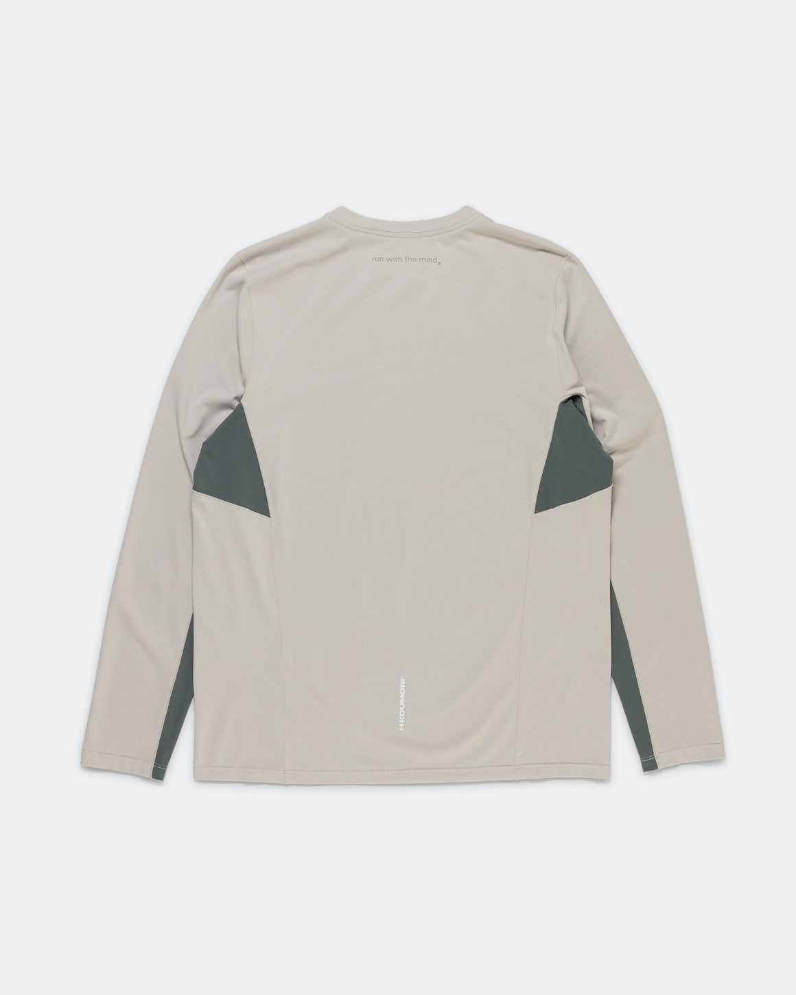 Hermanos Koumori - Mens LS Light Training T-Shirt - Silver Cloud/ Balsam Green - Up There Athletics
