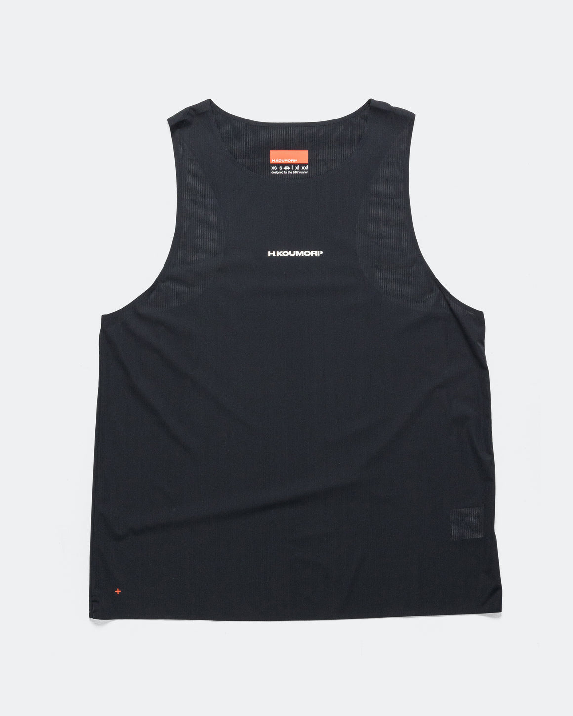 Hermanos Koumori - Mens 'Run With Mind' Race Singlet - Black - Up There Athletics