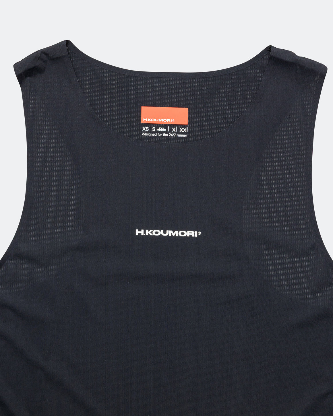 Hermanos Koumori - Mens 'Run With Mind' Race Singlet - Black - Up There Athletics