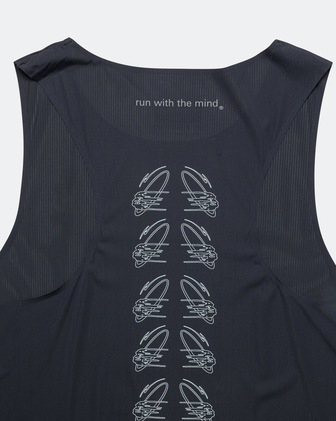 Hermanos Koumori - Mens 'Run With Mind' Race Singlet - Black - Up There Athletics