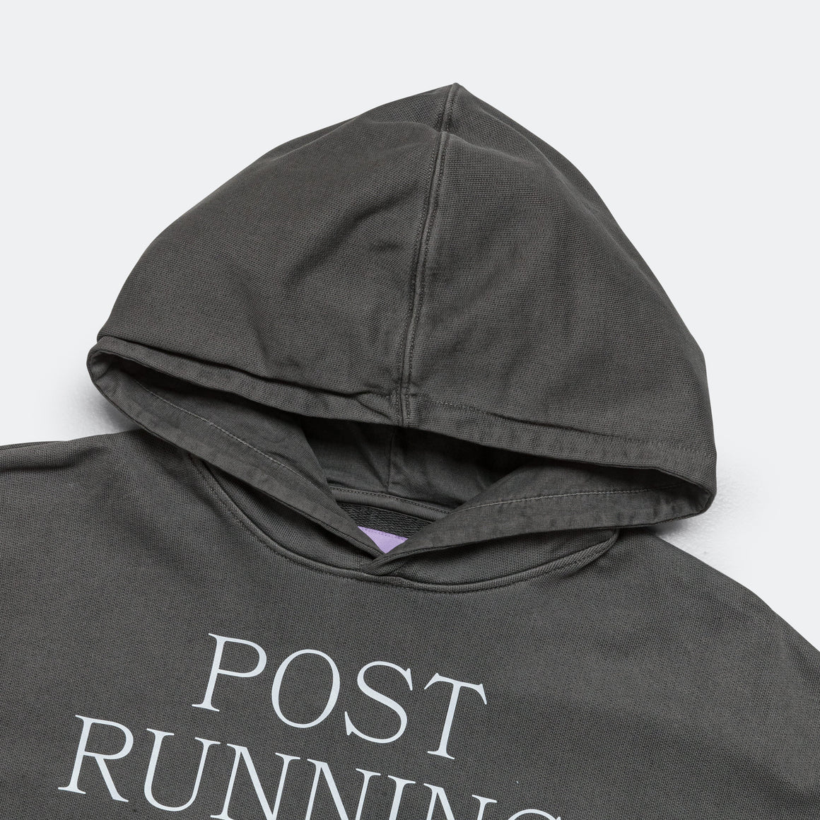 Mens Post Running High Flash Hoodie - Washed Black