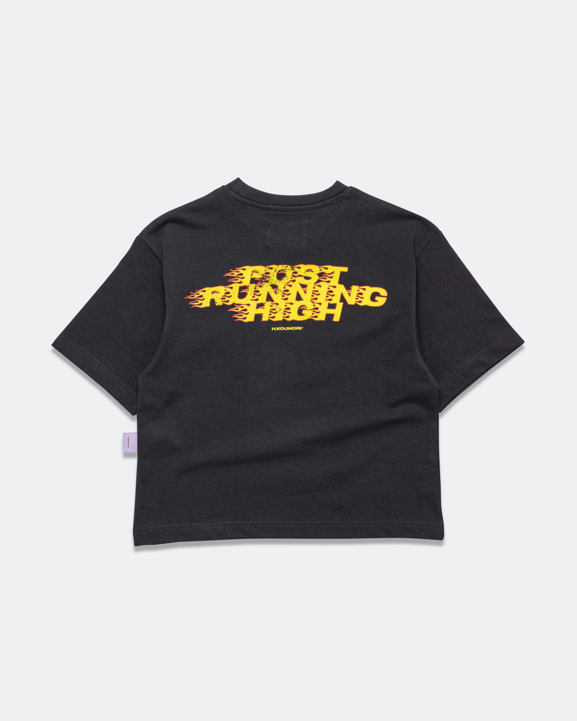 Hermanos Koumori - Womens 'Post Running High' Flame SS Boulder T-Shirt - Black - Up There Athletics