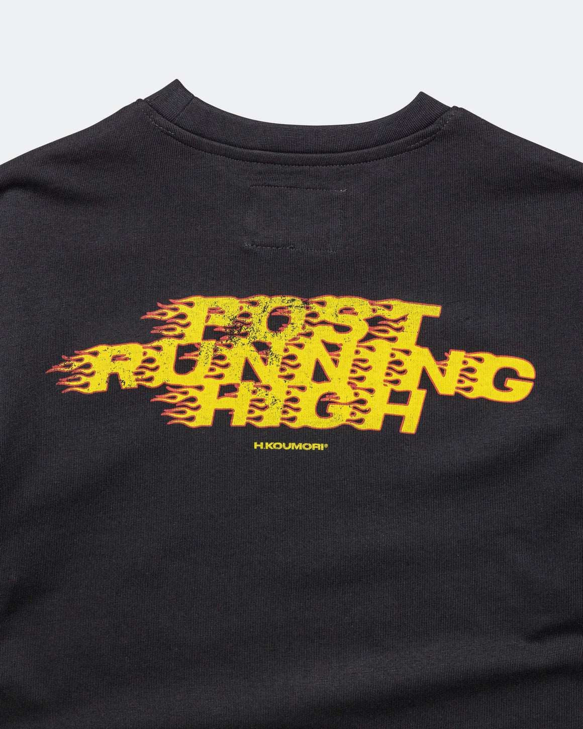 Hermanos Koumori - Womens 'Post Running High' Flame SS Boulder T-Shirt - Black - Up There Athletics