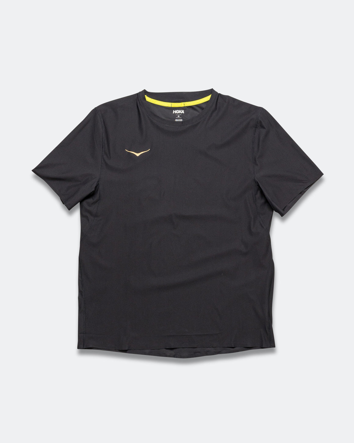 HOKA - Mens Airolite Short Sleeve 2.0 - Black/Gold - Up There Athletics