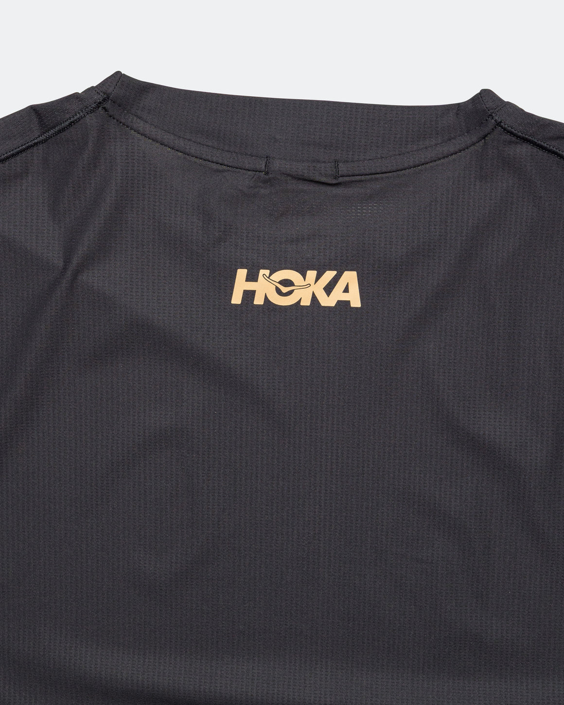 HOKA - Mens Airolite Short Sleeve 2.0 - Black/Gold - Up There Athletics