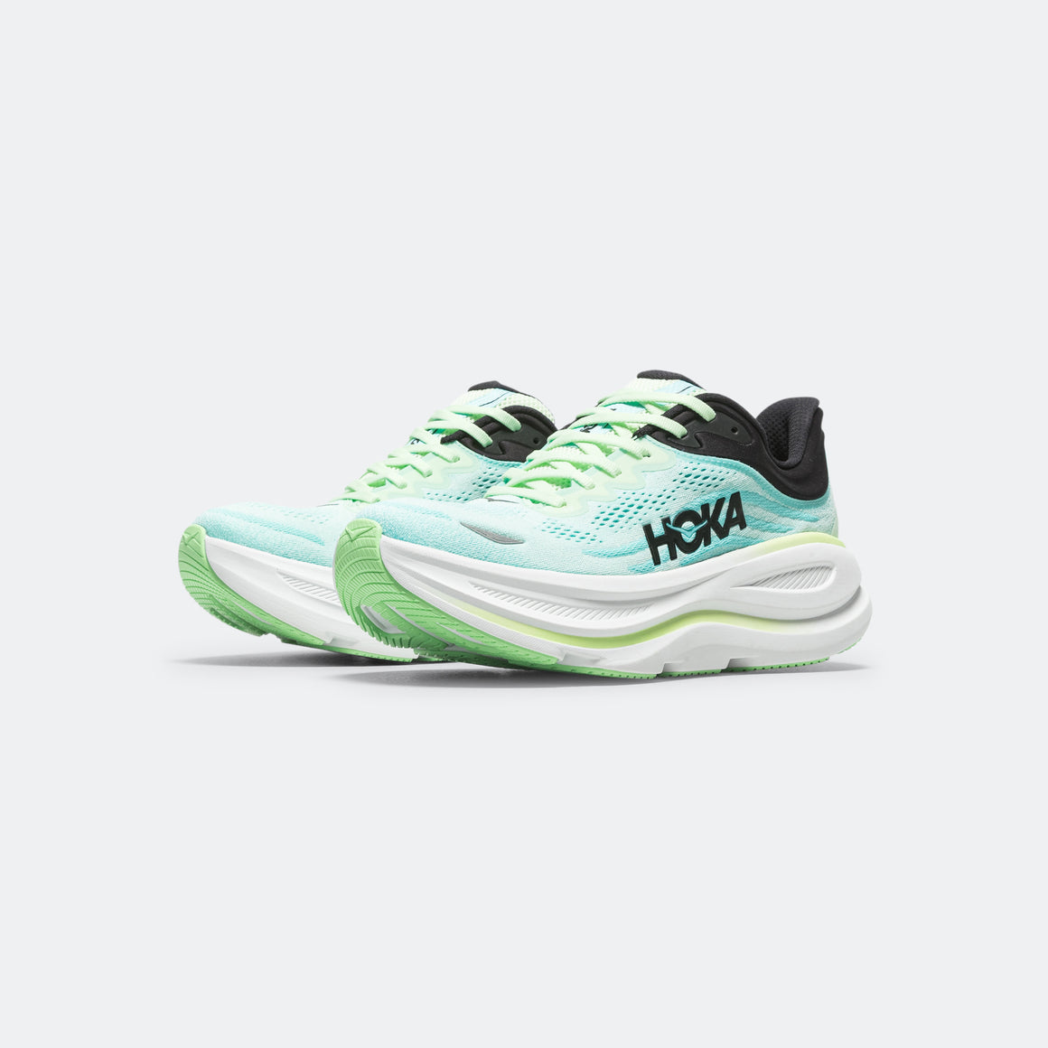 Hoka - Mens Bondi 9 - Luna Moth/Blue Spark - Up There Athletics