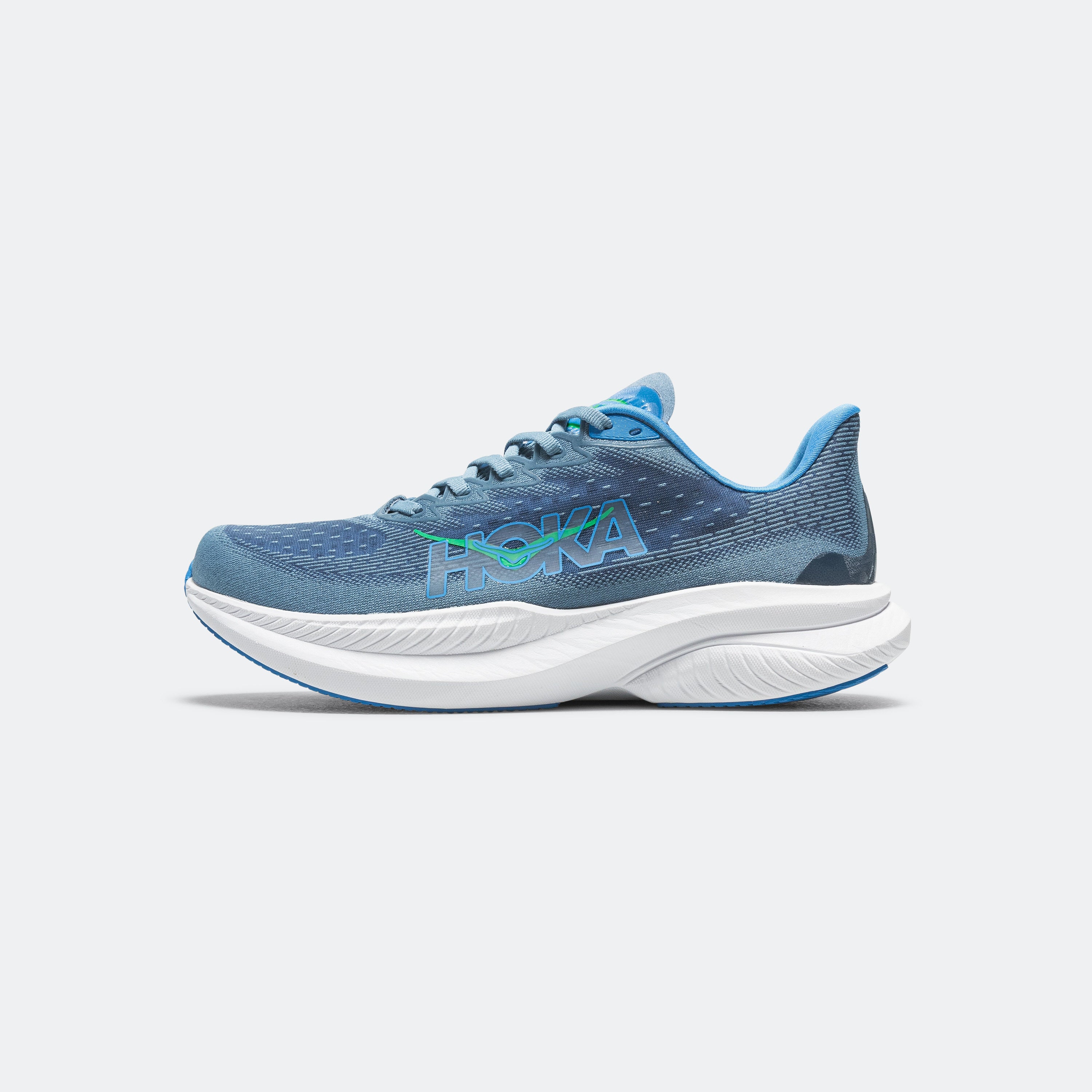 Hoka Mens Mach 6 - Downpour/Thunder Cloud | Up There Athletics