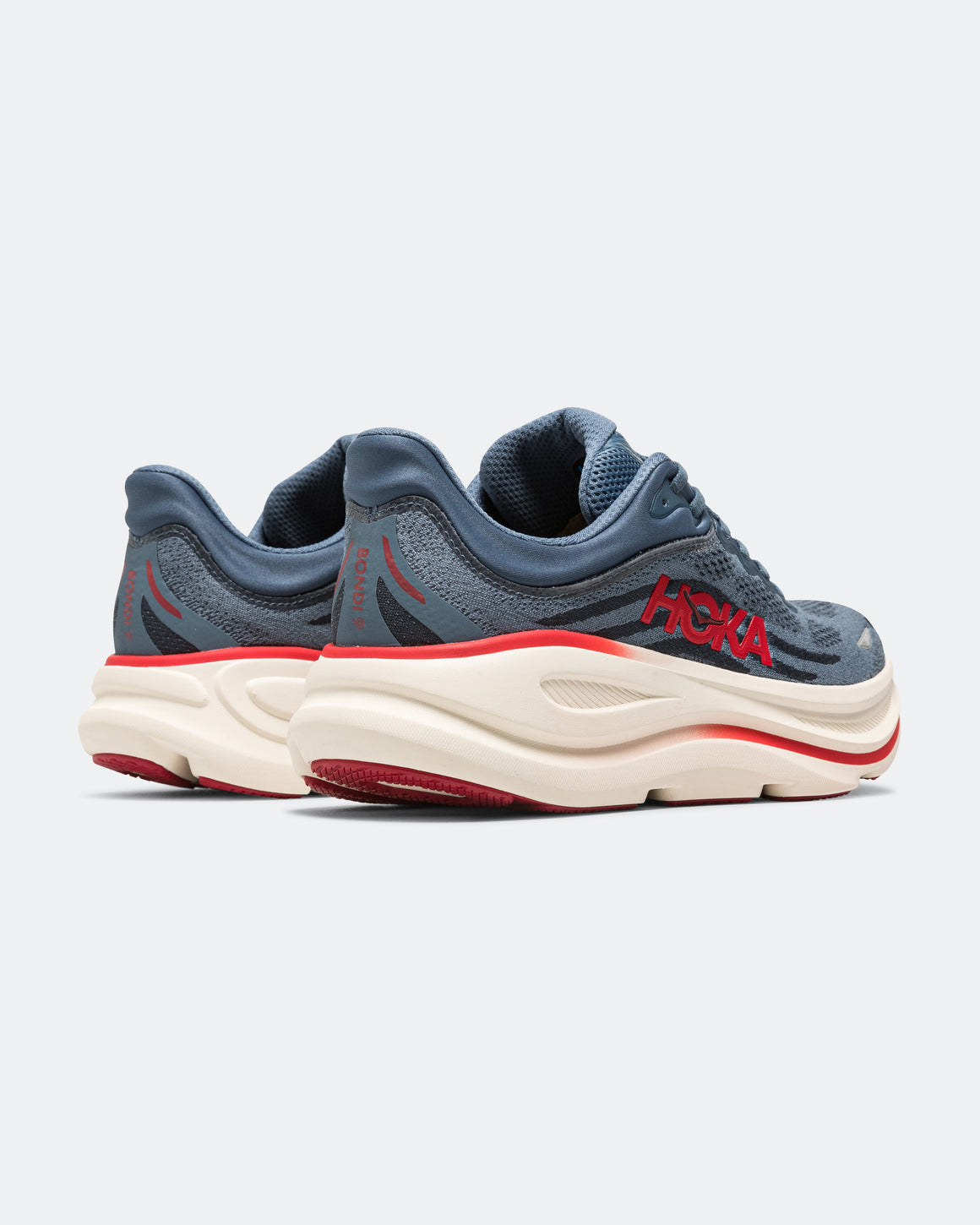HOKA - Mens Bondi 9 - Thunder Cloud/Vermillion - Up There Athletics