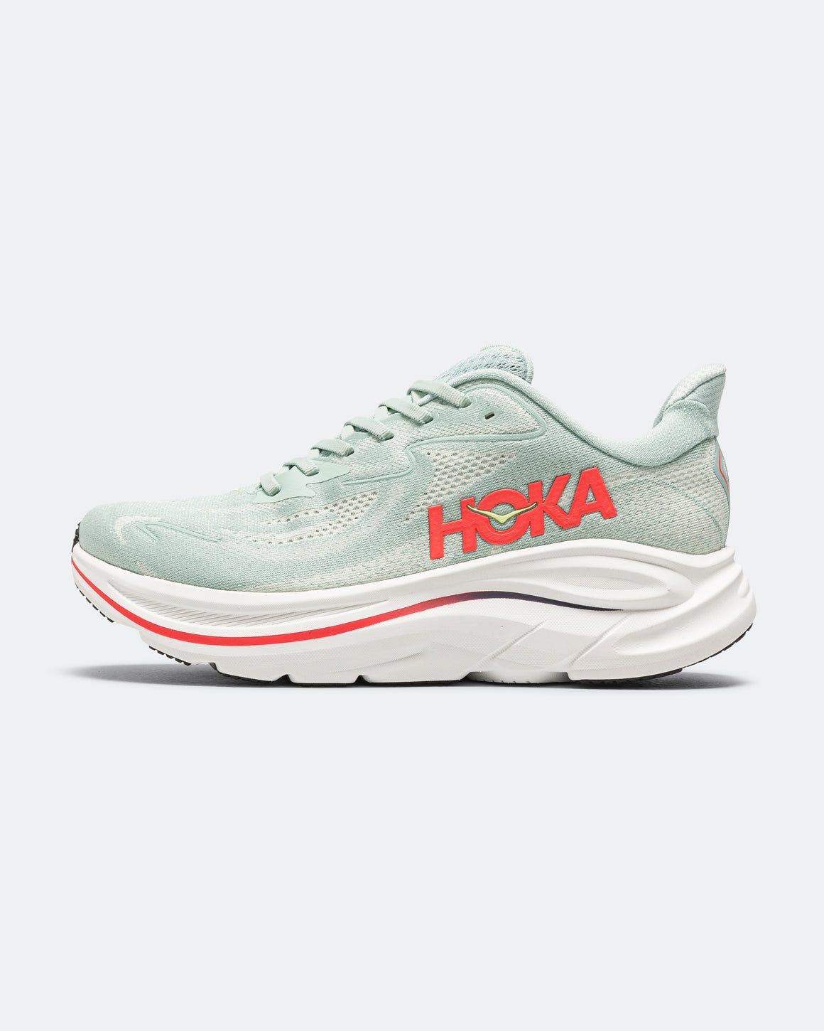 HOKA - Mens Clifton 10 - Sage/Neon Flame - Up There Athletics