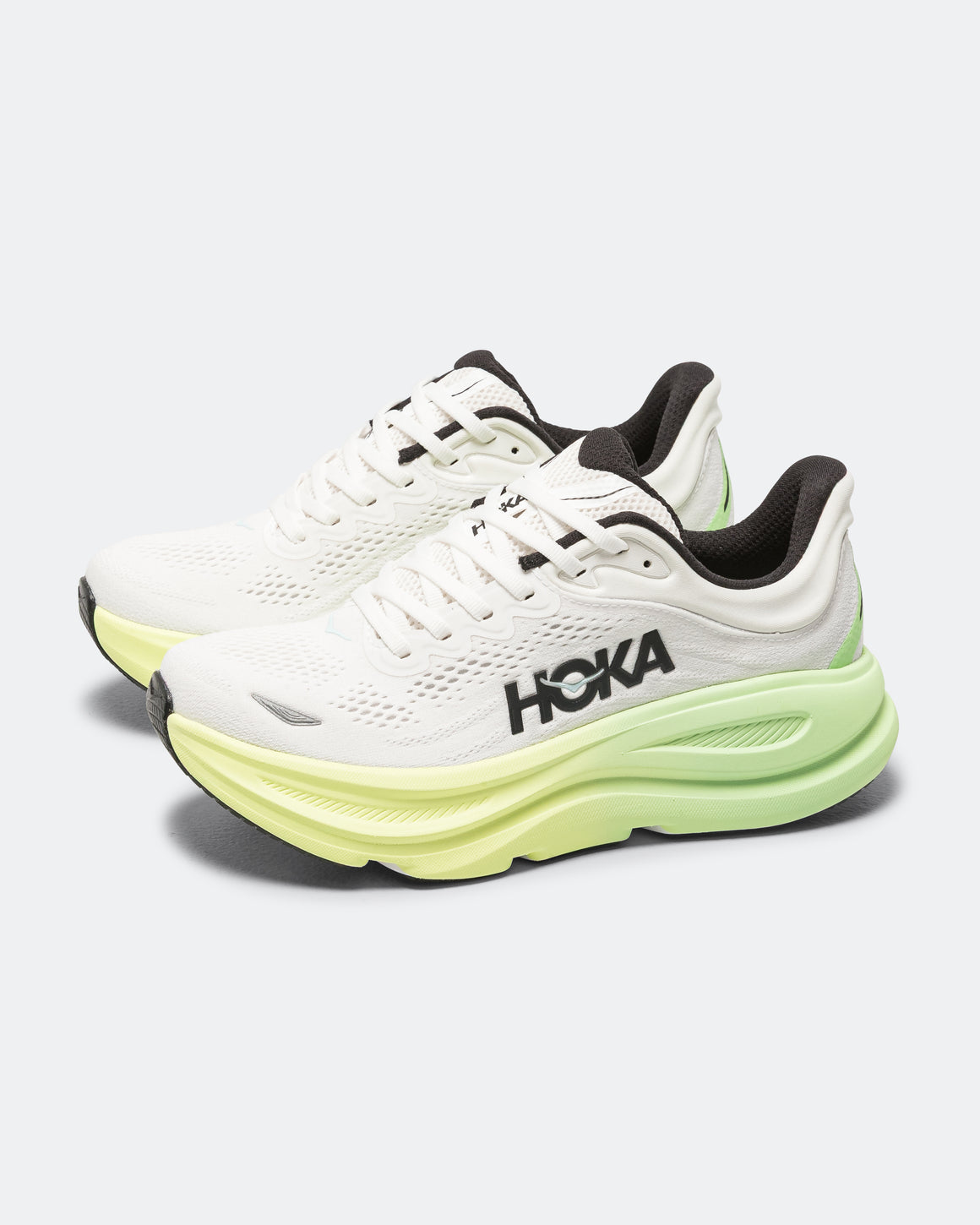 HOKA - Womens Bondi 9 - White/Tart Apple - Up There Athletics