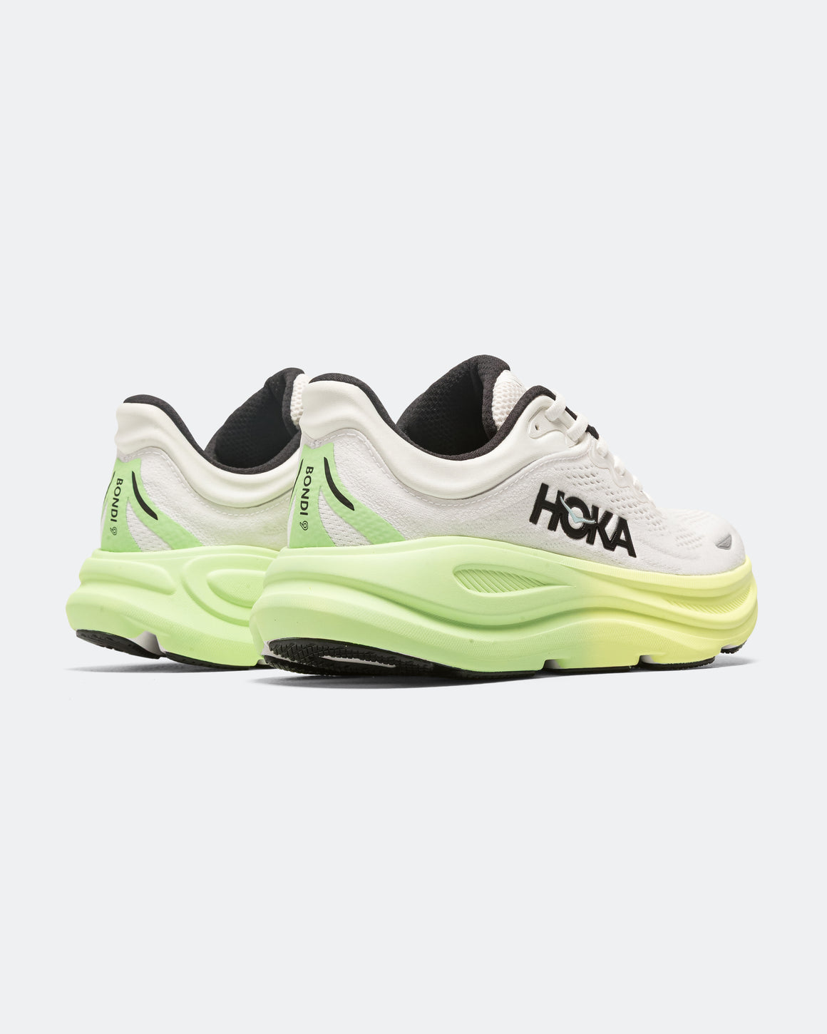 HOKA - Womens Bondi 9 - White/Tart Apple - Up There Athletics