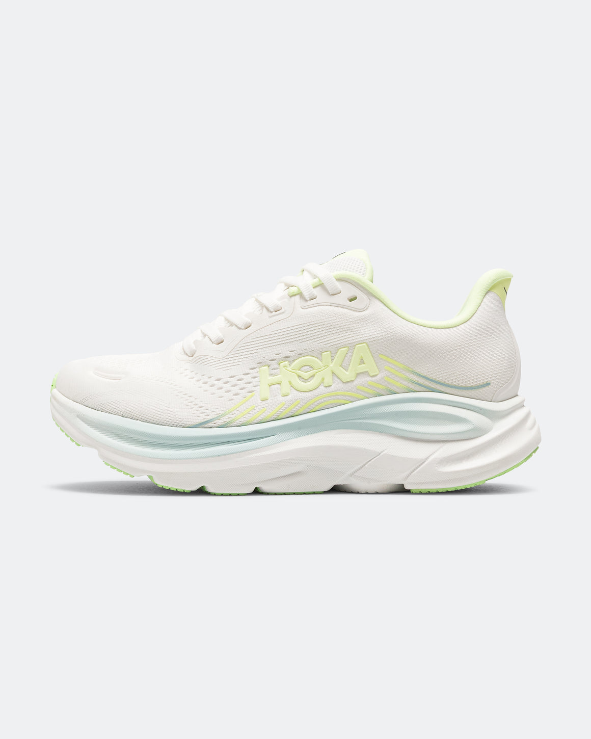 HOKA - Womens Clifton 11 - Frost/Neon Yuzu - Up There Athletics