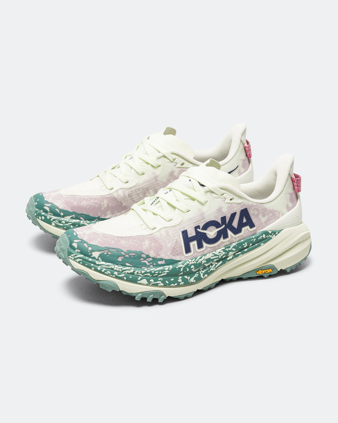 HOKA - Womens Speedgoat 6 - Pale Melon/Thyme - Up There Athletics