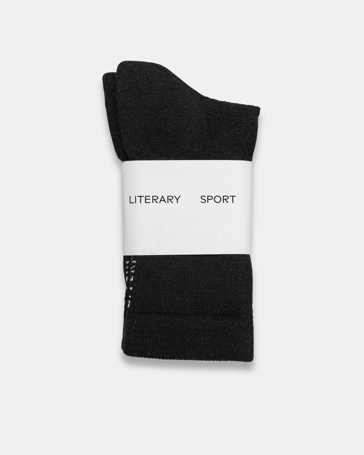 Literary Sport - Locke Crew Sock - Black - Up There Athletics