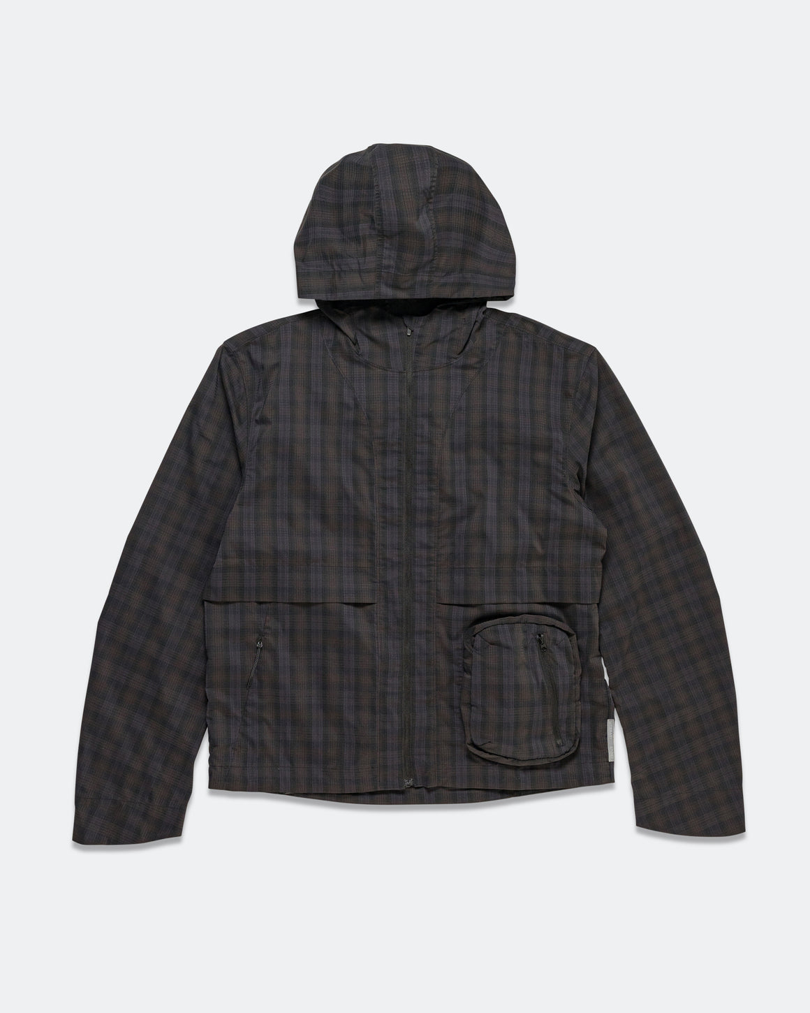 Literary Sport - Mens Ashbery Run Jacket - Tartan - Brown Tartan - Up There Athletics