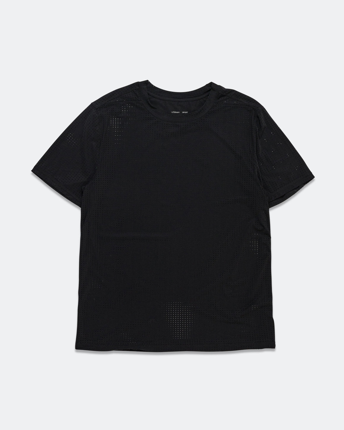 Literary Sport - Mens James Perforated Run T-Shirt - Black - Up There Athletics