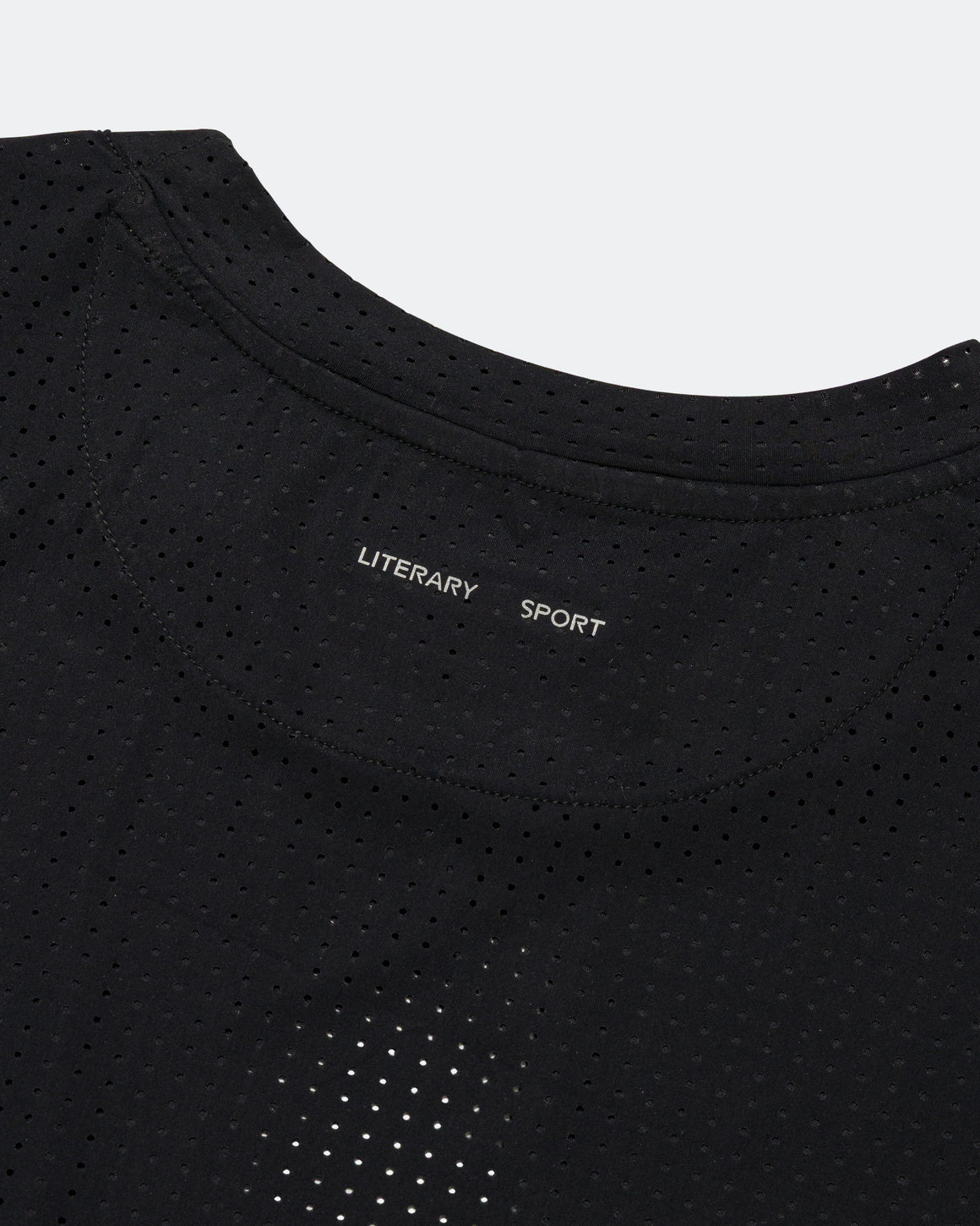 Literary Sport - Mens James Perforated Run T-Shirt - Black - Up There Athletics