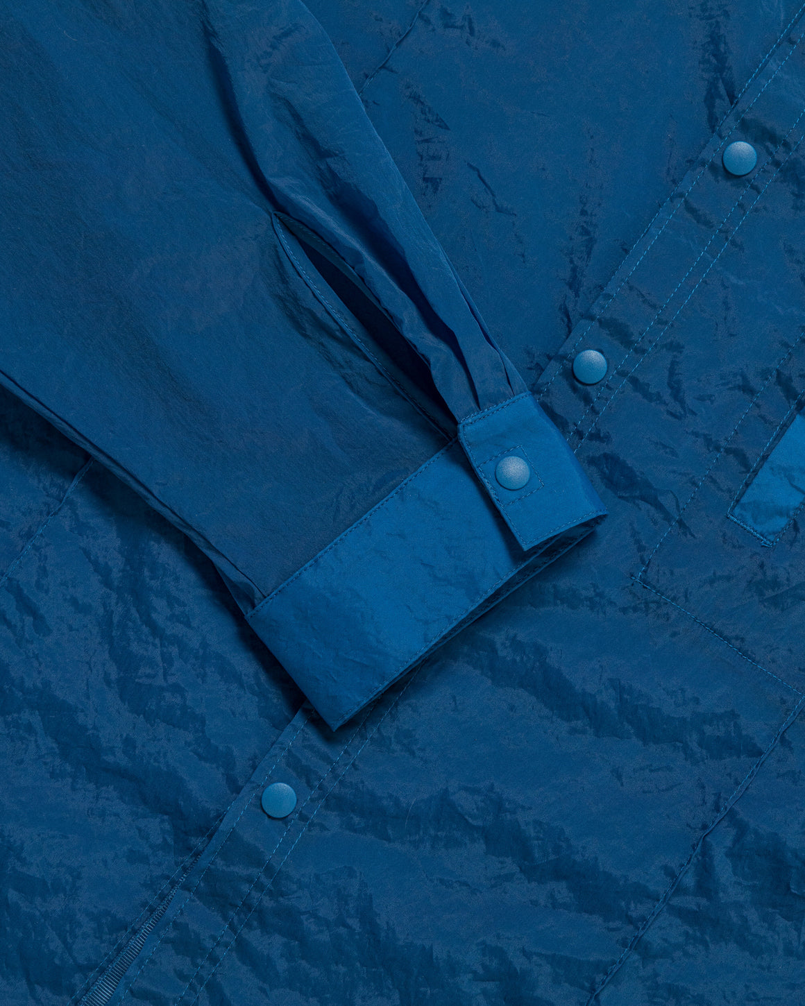 Literary Sport - Mens Lawrence Nylon Button Up Shirt - Lapis - Up There Athletics