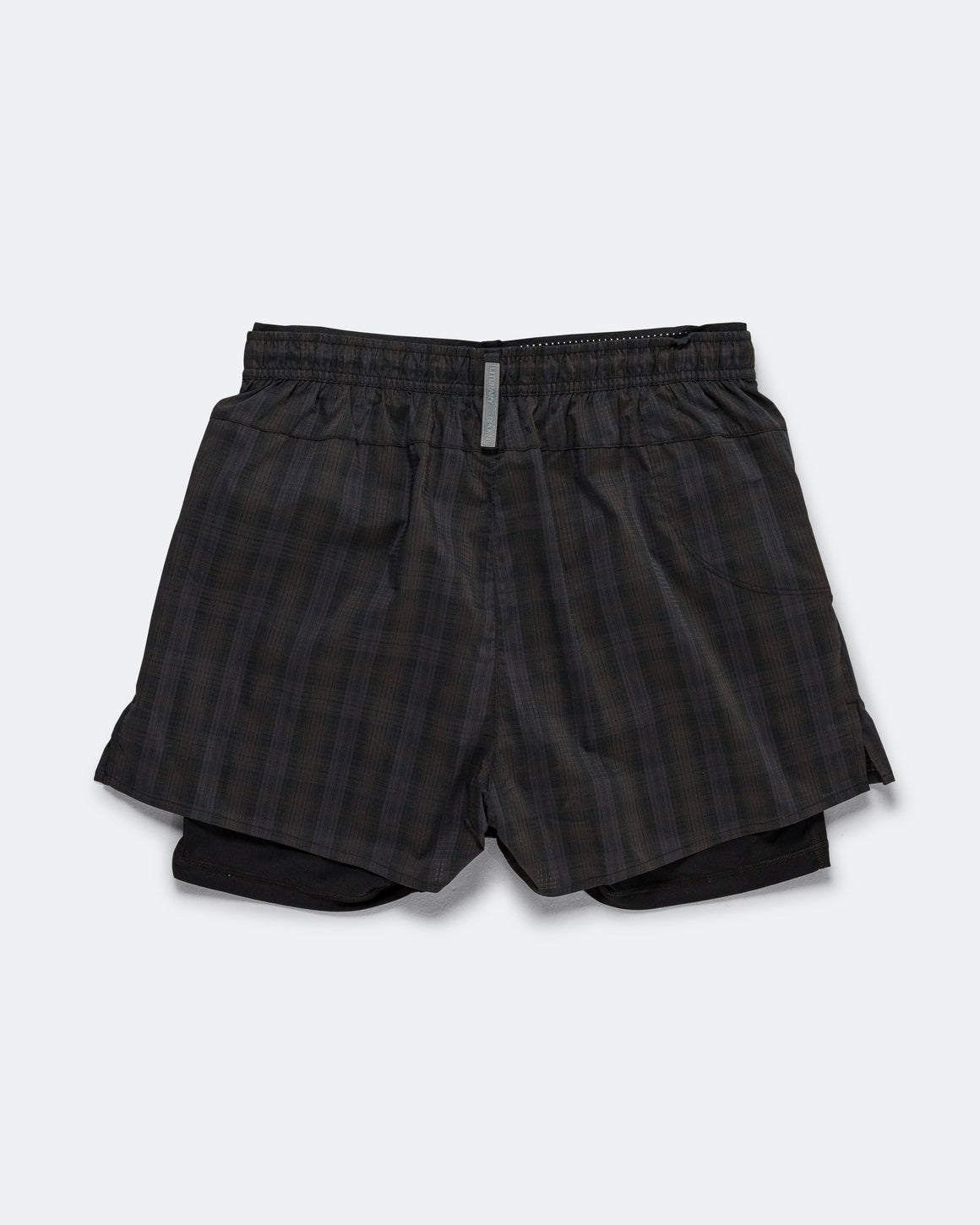 Literary Sport - Mens Myles Running Short With Liner - Tartan Brown - Up There Athletics