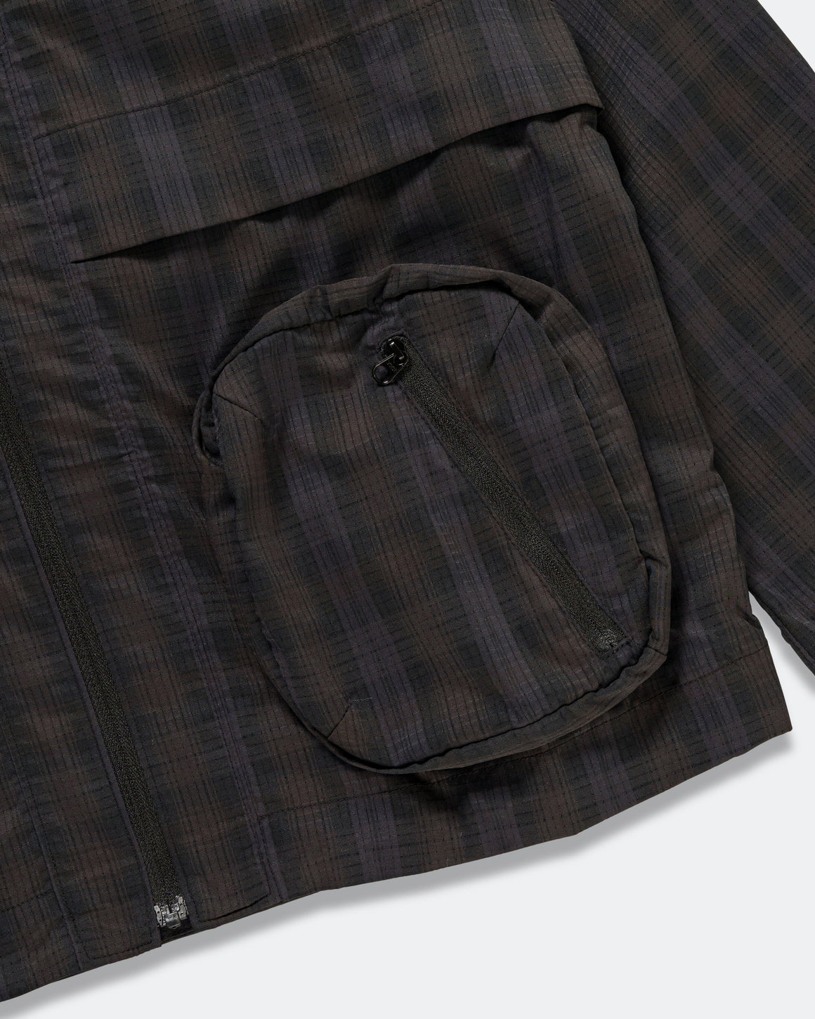 Literary Sport - Womens Adrienne Tartan Run Jacket W Hood - Brown Tartan - Up There Athletics