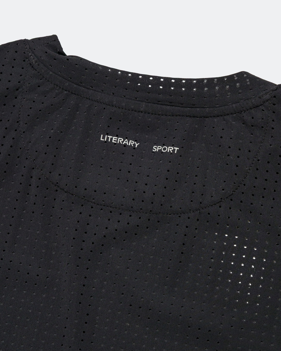 Literary Sport - Womens Magda Perforated T-Shirt - Black - Up There Athletics