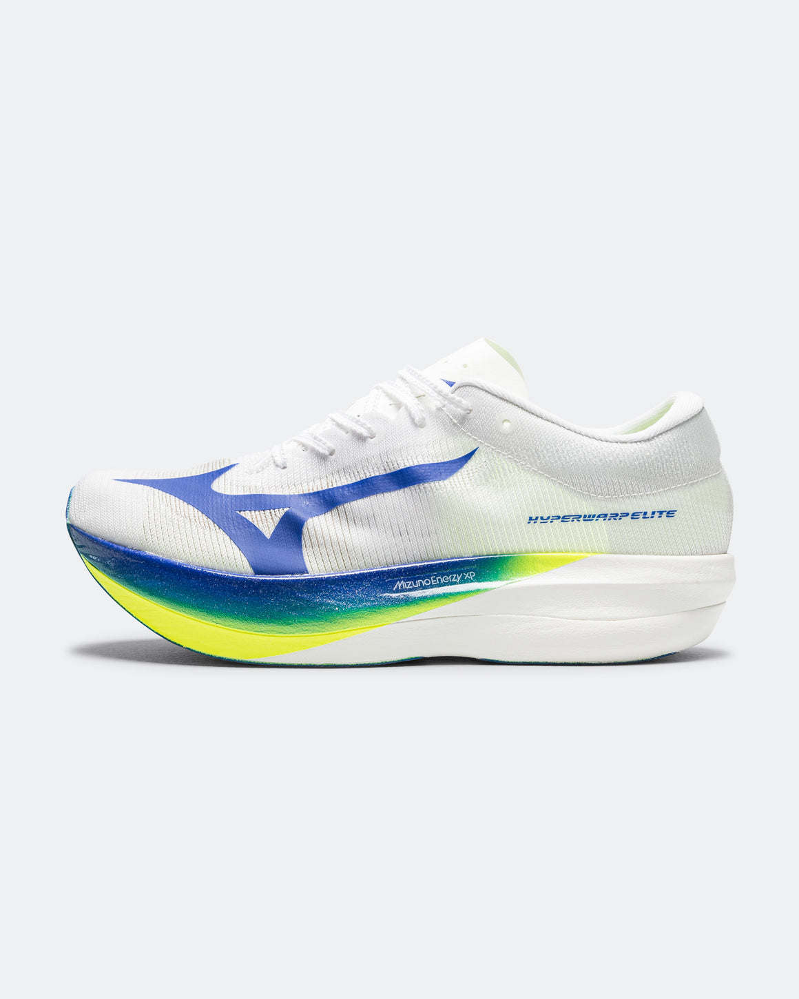 Mizuno - Hyperwarp Elite - White/Lightning Yellow-Dazzling Blue - Up There Athletics