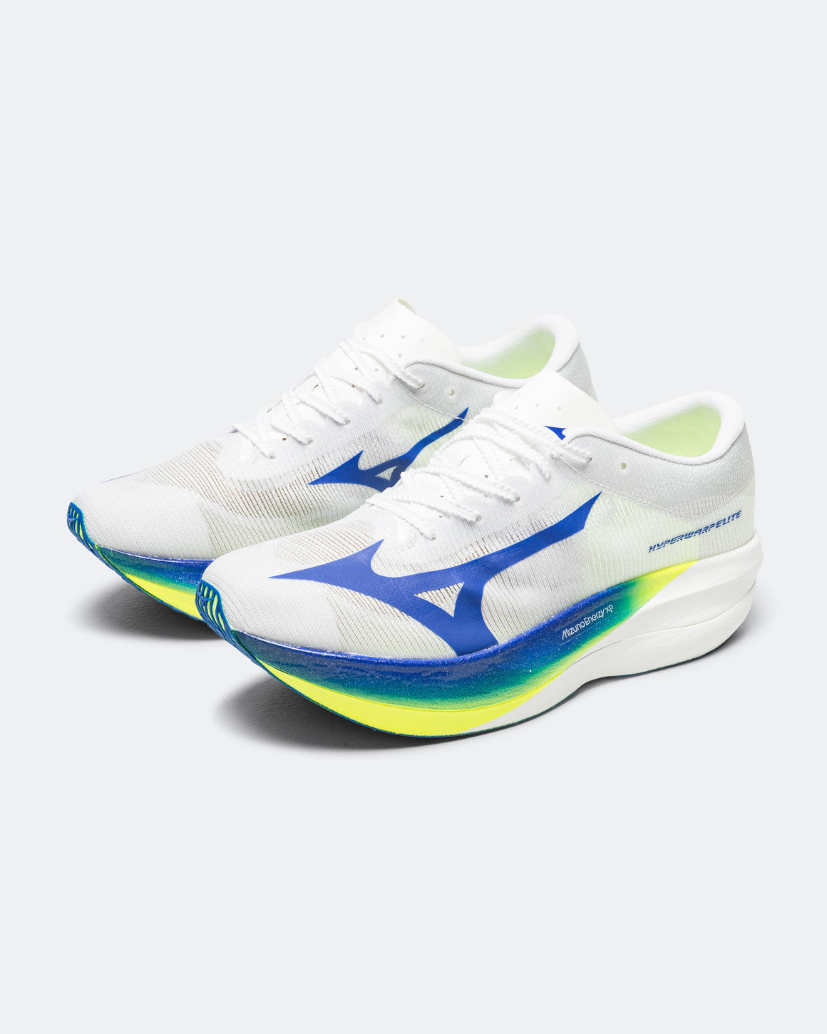 Mizuno - Hyperwarp Elite - White/Lightning Yellow-Dazzling Blue - Up There Athletics