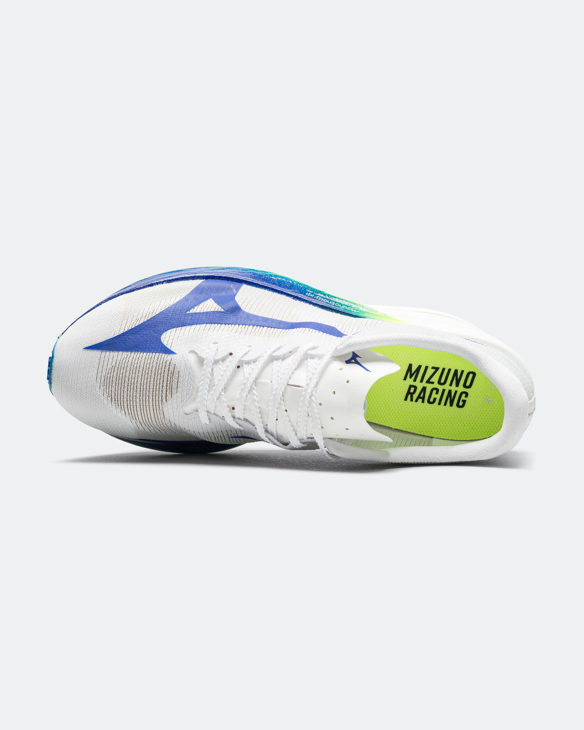 Mizuno - Hyperwarp Elite - White/Lightning Yellow-Dazzling Blue - Up There Athletics