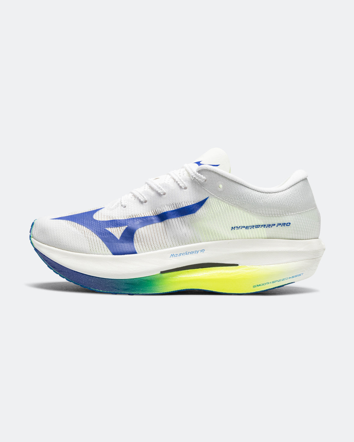 Mizuno - Hyperwarp Pro - White/Lightning Yellow-Dazzling Blue - Up There Athletics