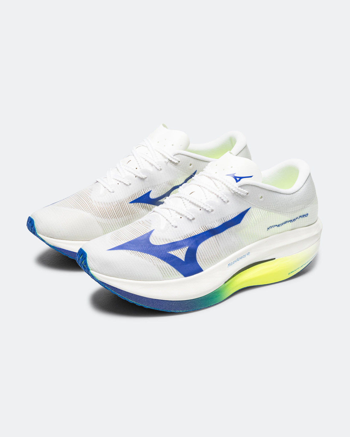 Mizuno - Hyperwarp Pro - White/Lightning Yellow-Dazzling Blue - Up There Athletics