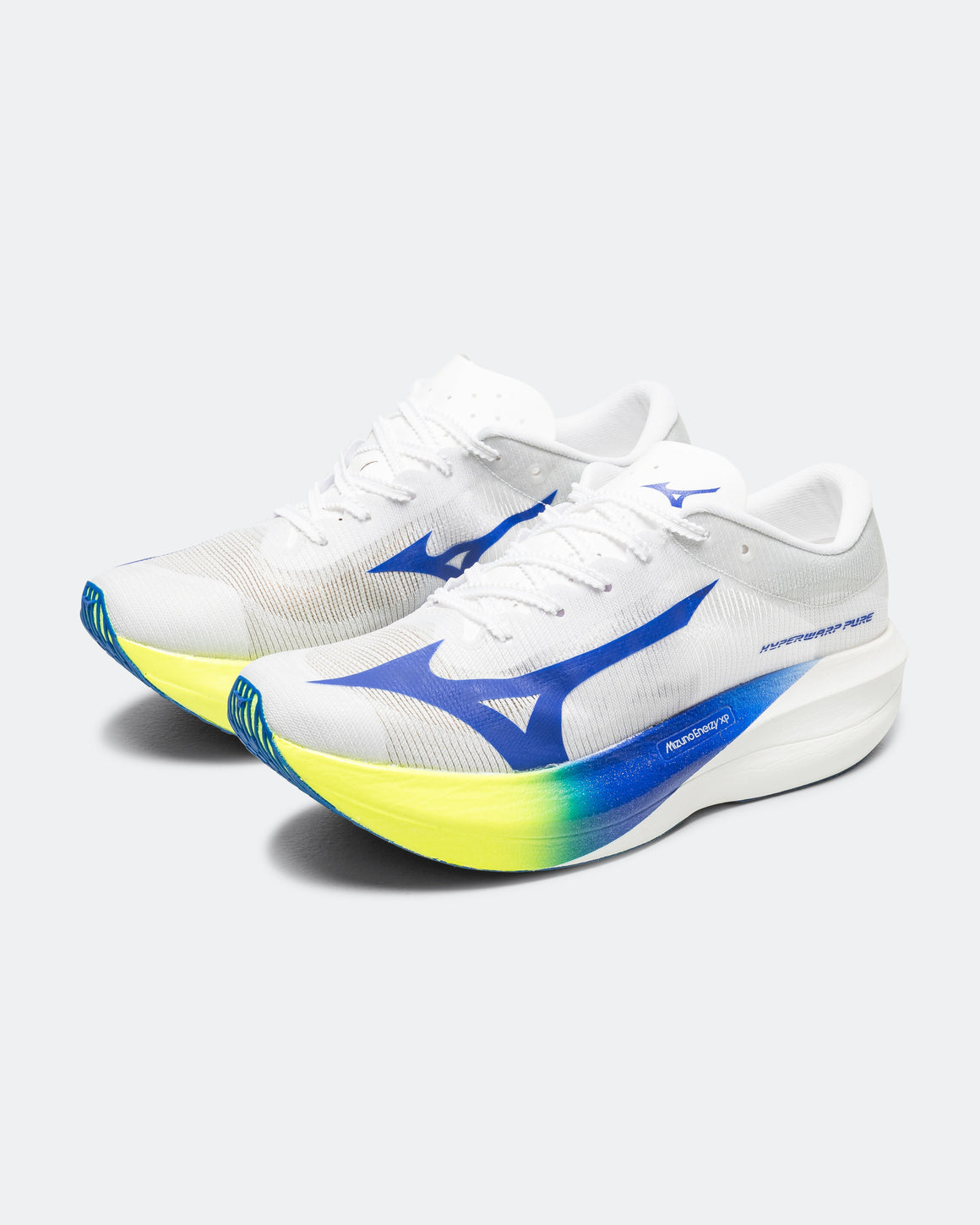 Mizuno - Hyperwarp Pure - White/Lightning Yellow-Dazzling Blue - Up There Athletics