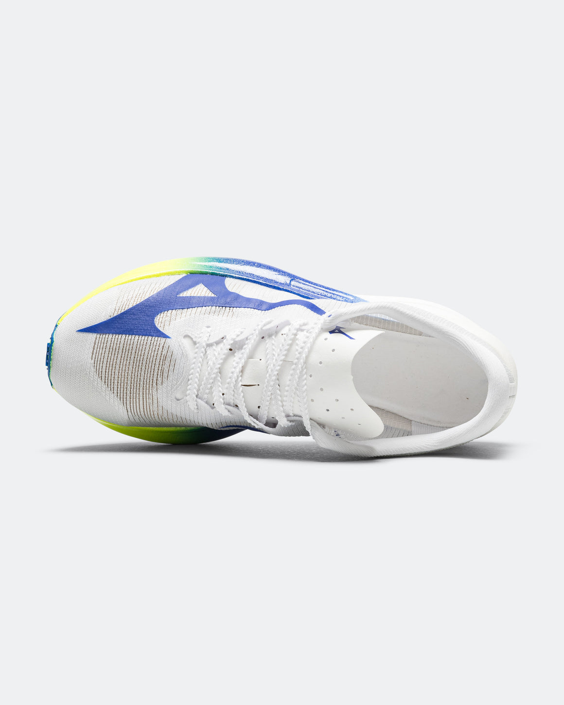 Mizuno - Hyperwarp Pure - White/Lightning Yellow-Dazzling Blue - Up There Athletics
