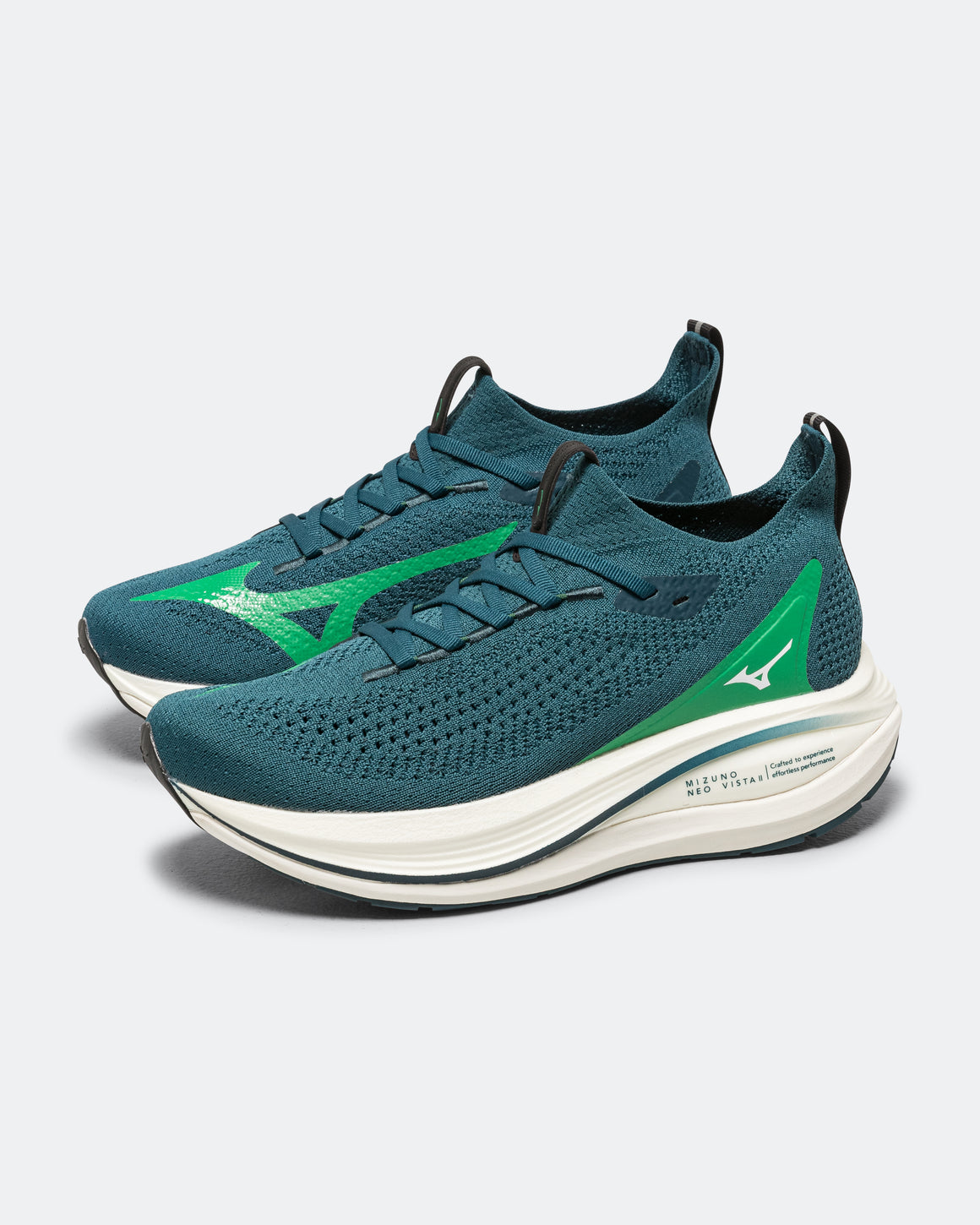 Mizuno - Mens Mizuno Neo Vista 2 - Reflecting Pond/White-Goblin Green - Up There Athletics