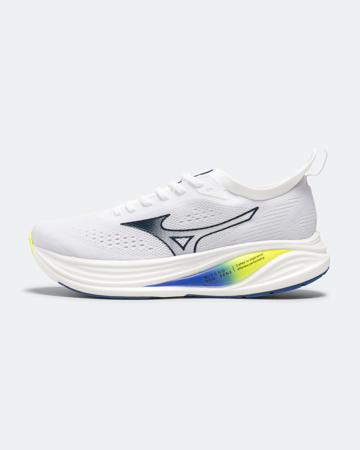 Mizuno - Mens Mizuno Neo Zen 2 - White/Estate Blue-Lightning Yellow - Up There Athletics
