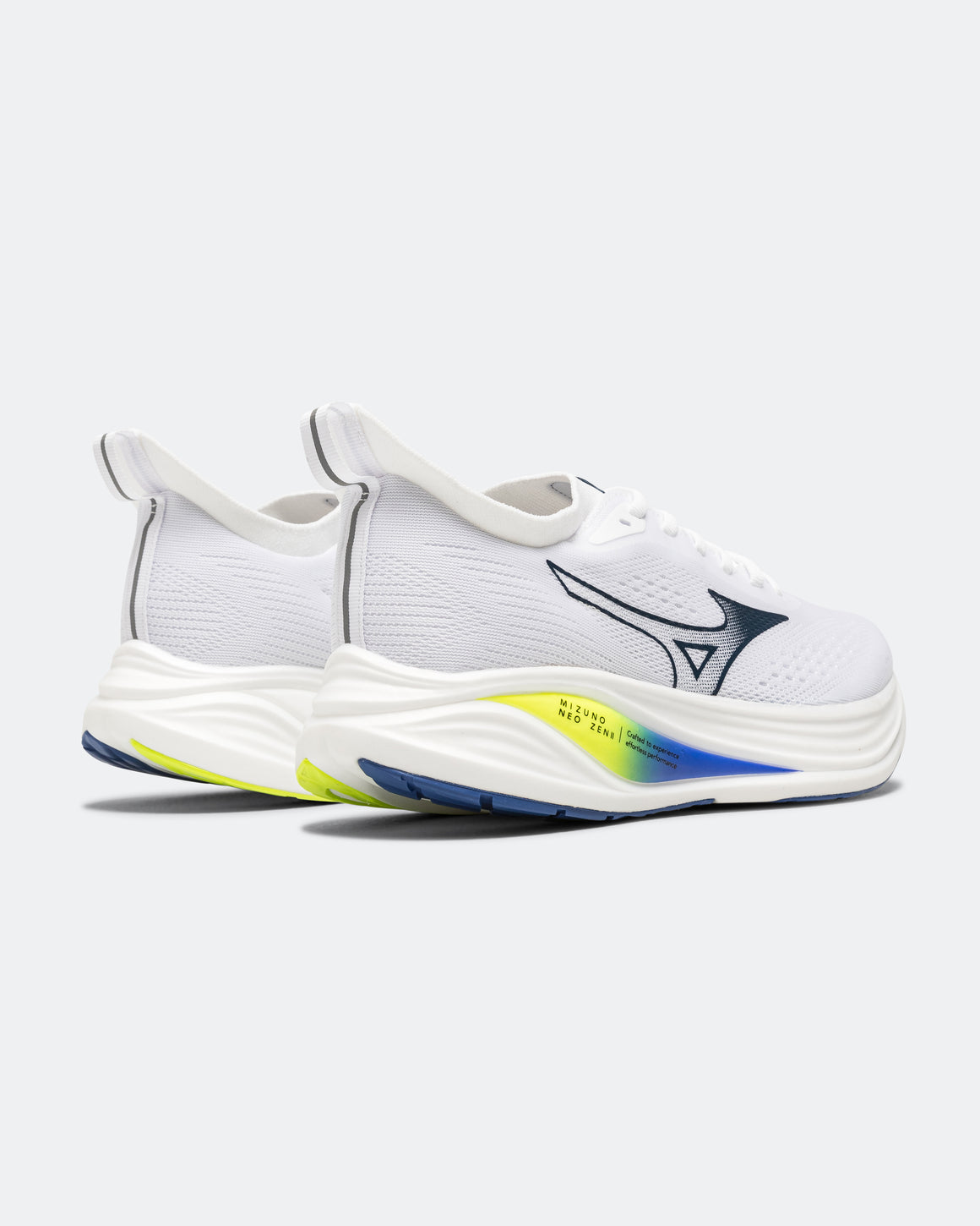 Mizuno - Mens Mizuno Neo Zen 2 - White/Estate Blue-Lightning Yellow - Up There Athletics