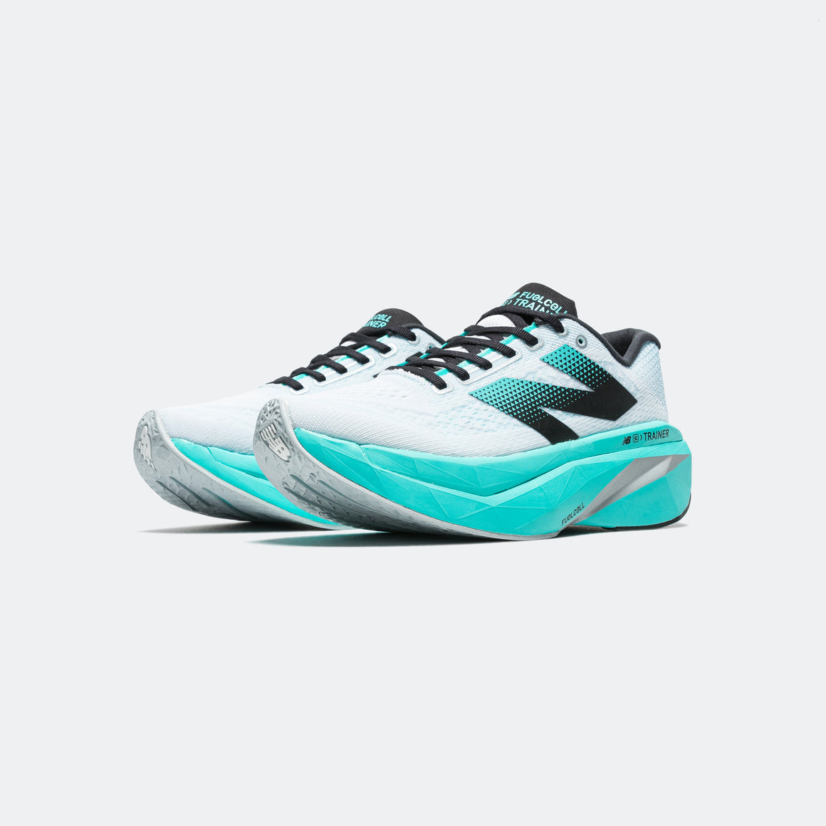 New Balance - Womens FuelCell SuperComp Trainer v3 - White/Cyber Jade - Up There Athletics