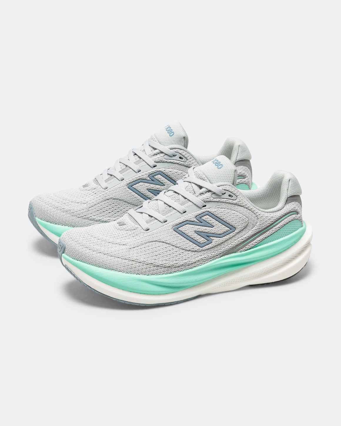 New Balance - Womens Fresh Foam X 1080v15 - Light Zinc Blue/Bright Mint - Up There Athletics