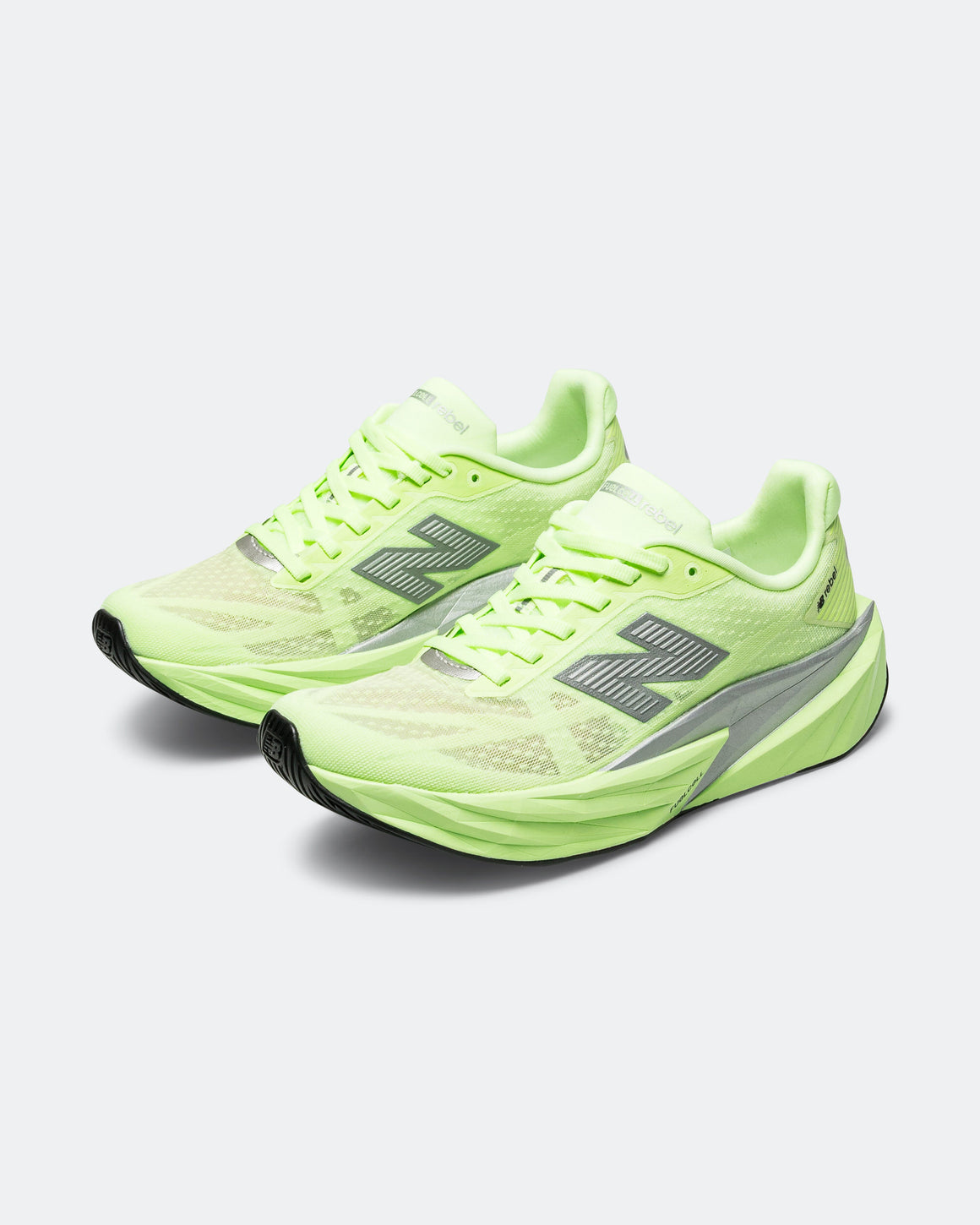 New Balance - Womens FuelCell Rebel v5 - Lab Green/Silver Metallic-White - Up There Athletics