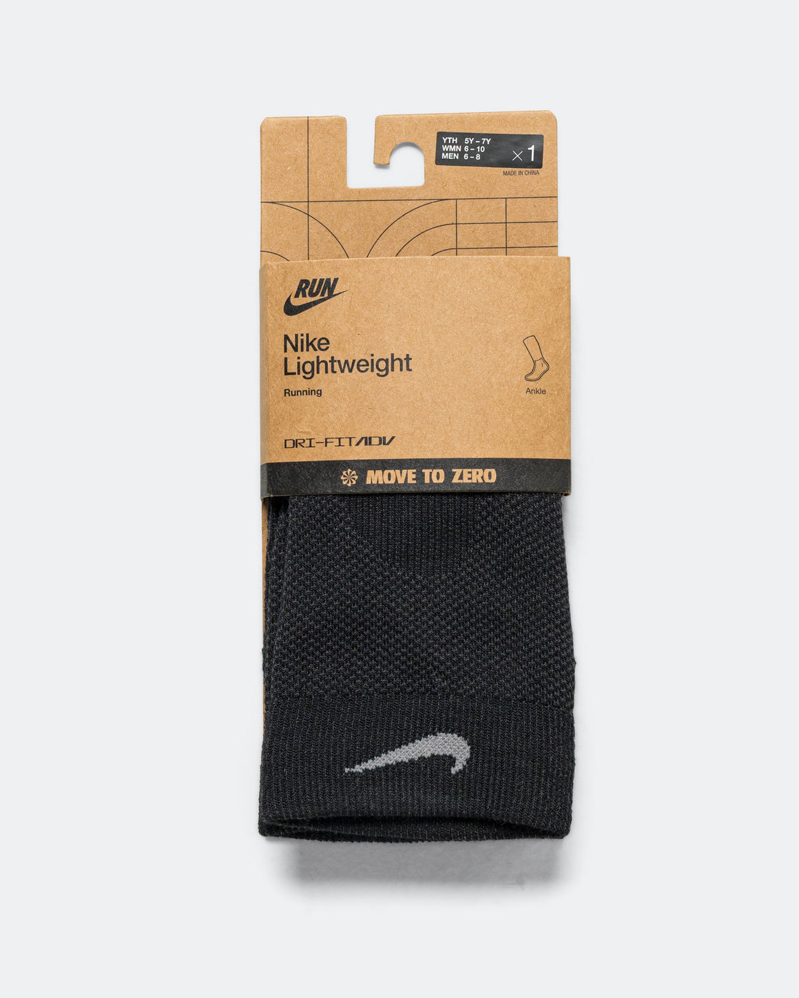 Nike - Fast Lightweight  Micro Crew Sock - Black/Pure Platinum-Dark Smoke Grey - Up There Athletics