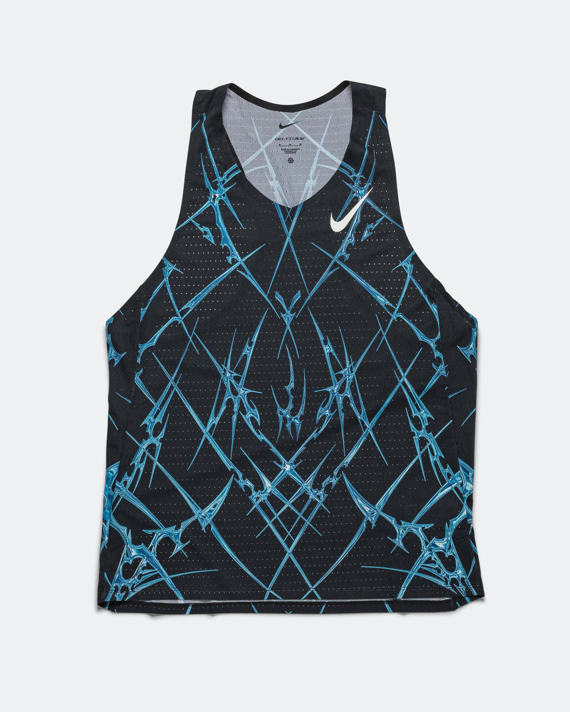 Nike - Mens AeroSwift Dri-FIT ADV Printed Running Vest - Black/White - Up There Athletics