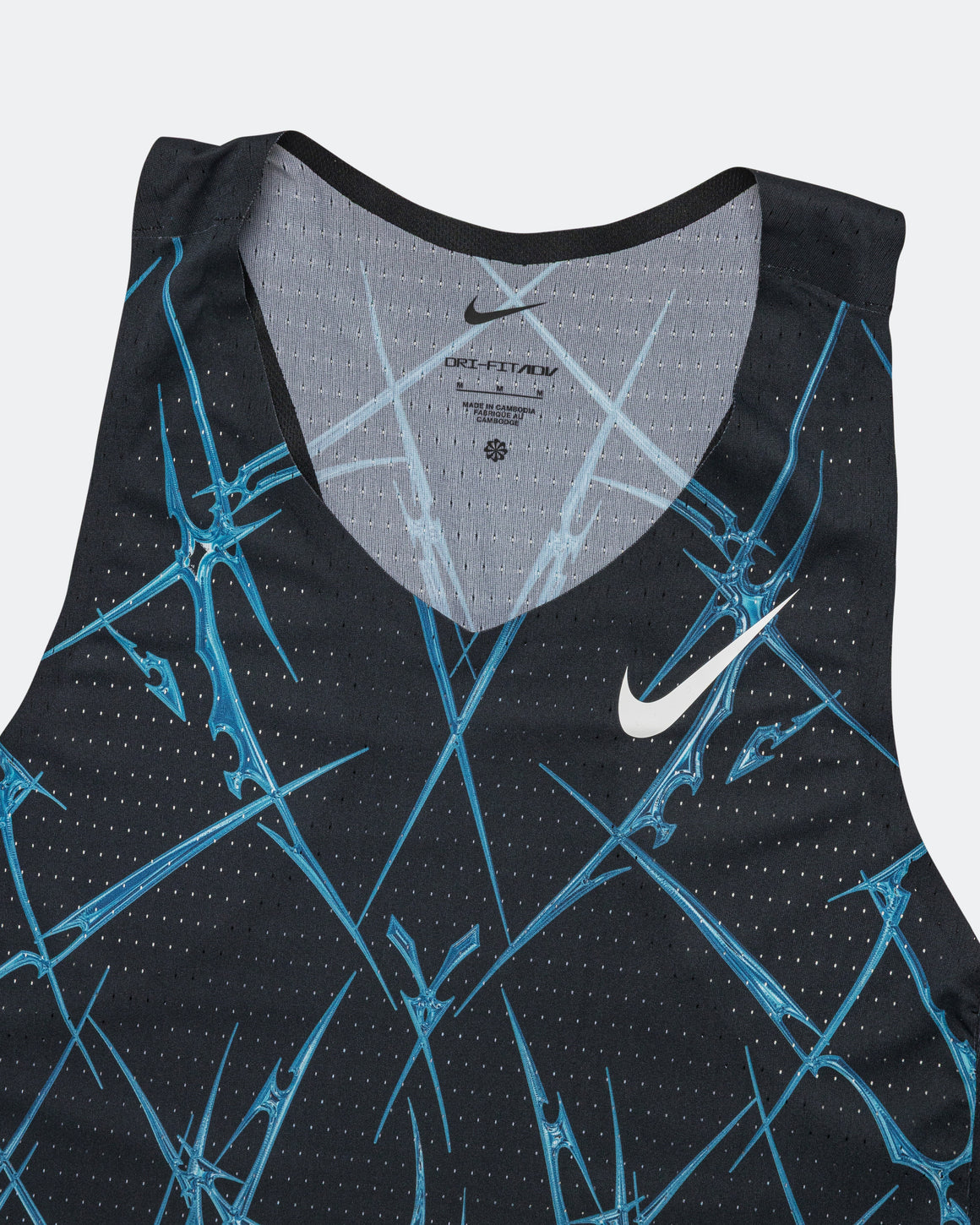 Nike - Mens AeroSwift Dri-FIT ADV Printed Running Vest - Black/White - Up There Athletics