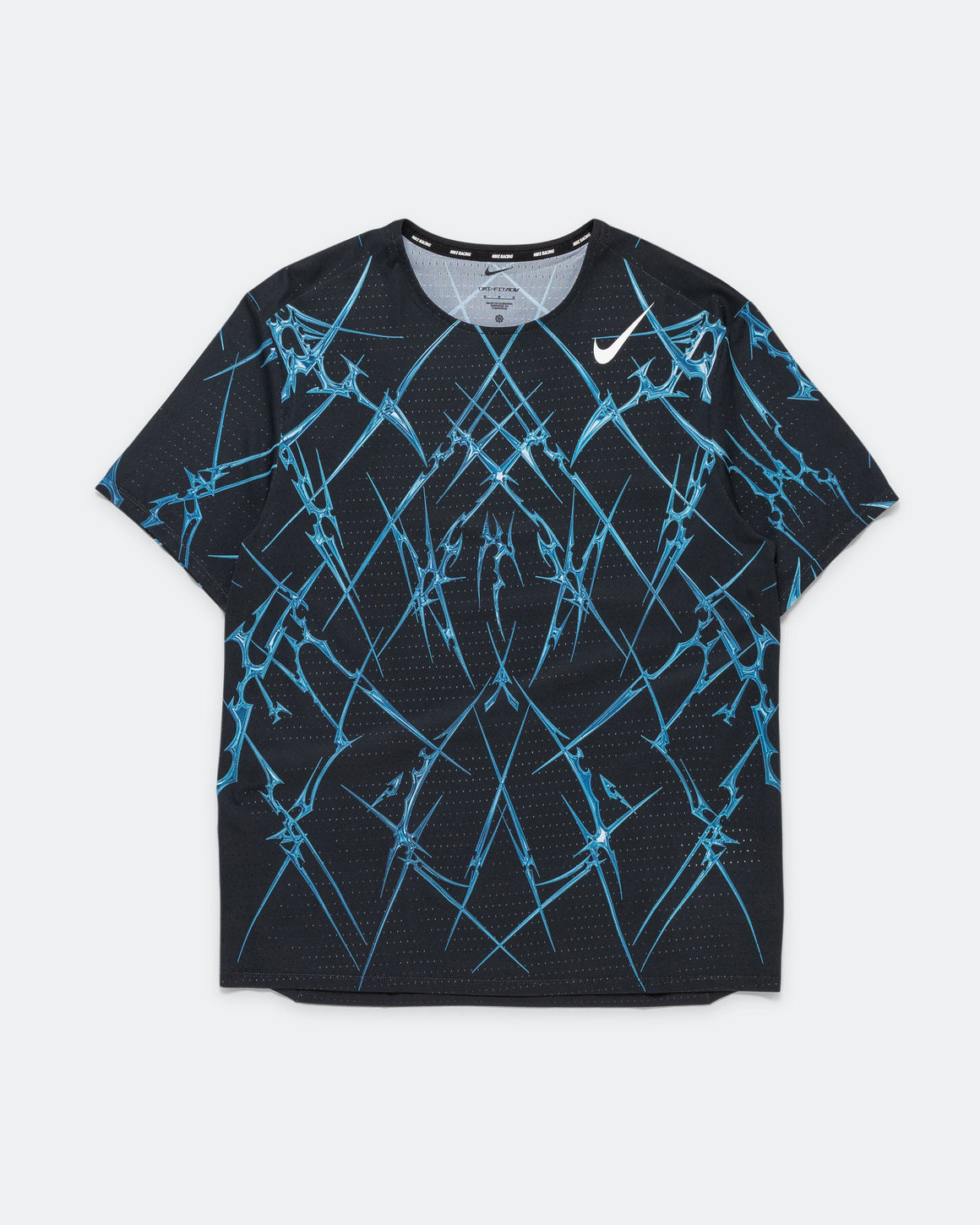 Nike - Mens AeroSwift Dri-FIT ADV Printed Short-Sleeve Running Top - Black/White - Up There Athletics