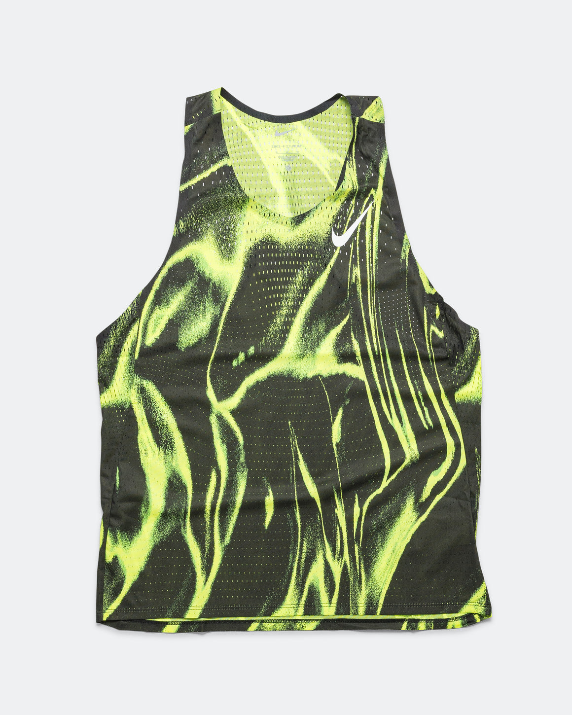 Nike - Mens Dri-FIT ADV Aeroswift Singlet AOP - Volt/White - Up There Athletics