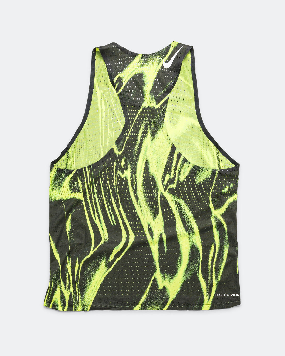 Nike - Mens Dri-FIT ADV Aeroswift Singlet AOP - Volt/White - Up There Athletics